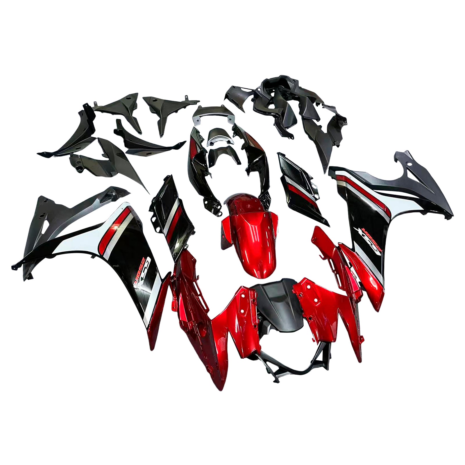 Amotopart 2017-2020 GSX250R Suzuki Rot&Schwarzes Verkleidungsset