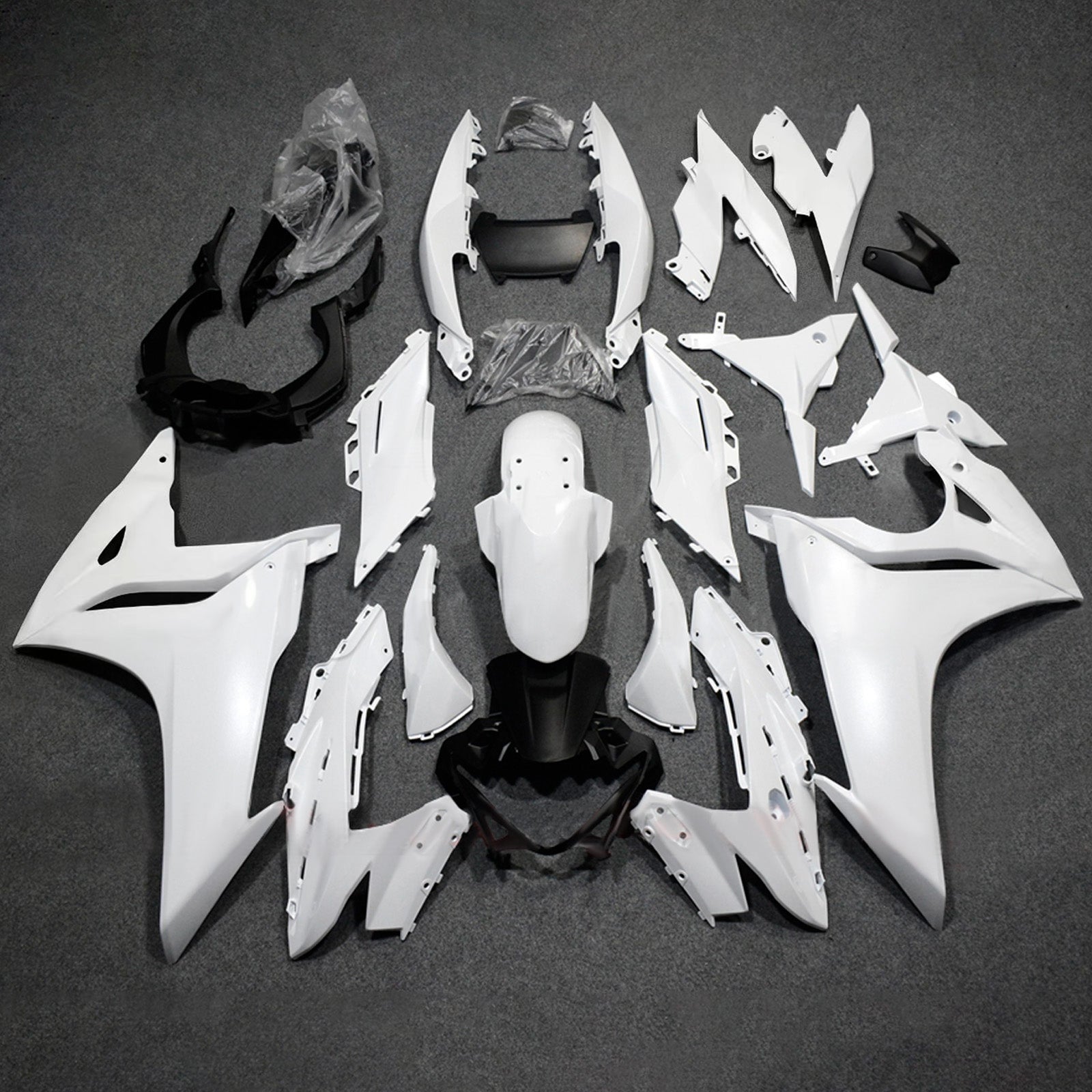 Amotopart 2017-2020 Suzuki GSX250R White Black Fairing Kit