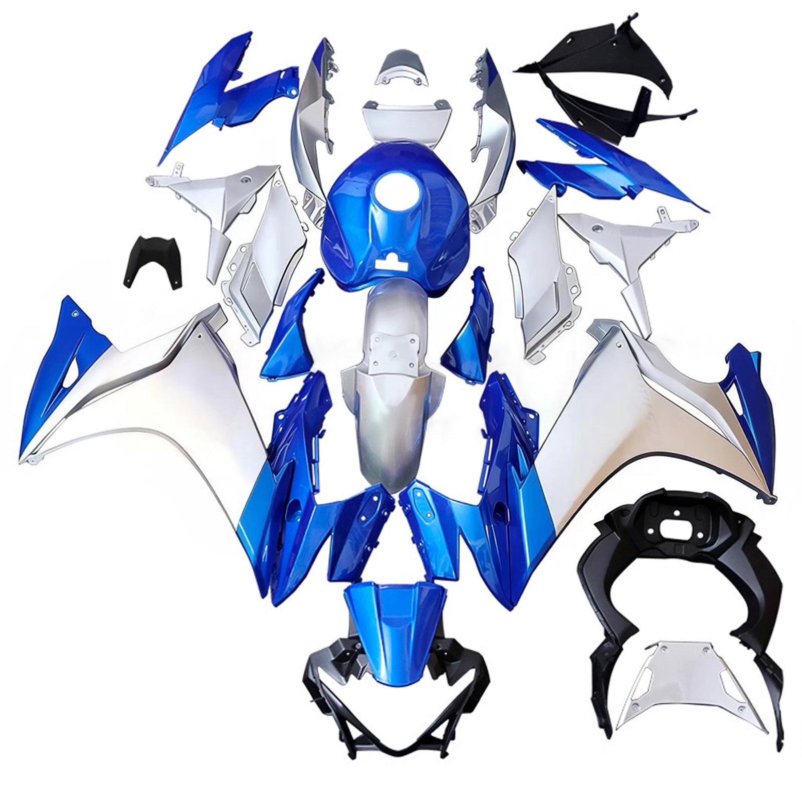 Amotopart 2017-2020 Suzuki GSX250R Blue White Fairing Kit