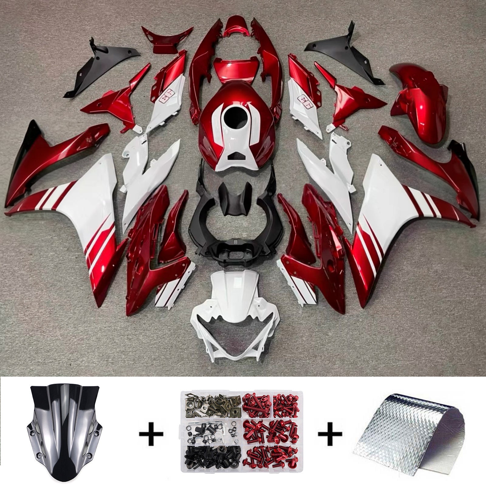 Amotopart 2017-2020 Suzuki GSX250R Red White Black Fairing Kit