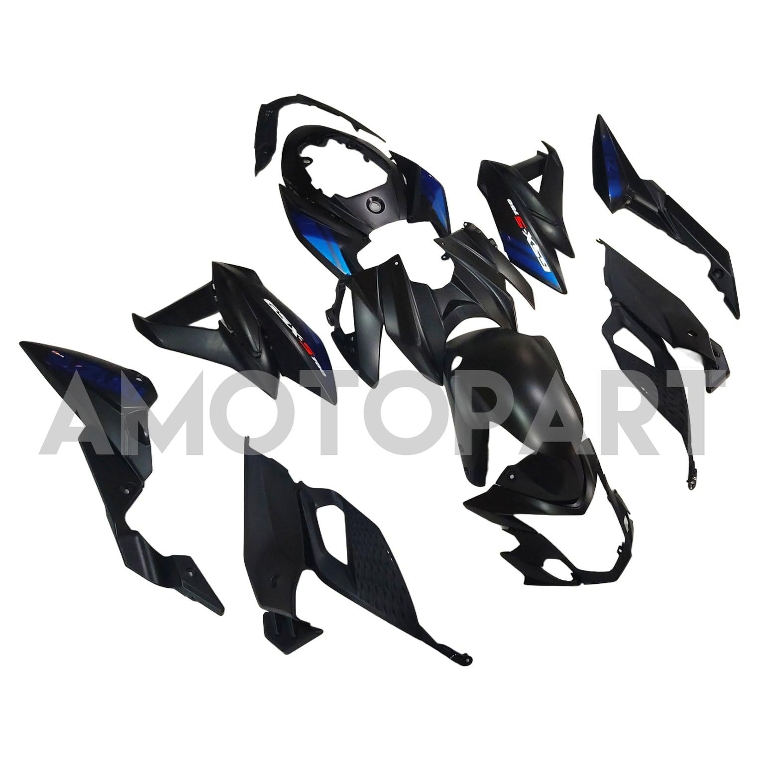 Amotopart 2017-2022 Suzuki GSX-S 750 Fairing Black & Letter Zestaw