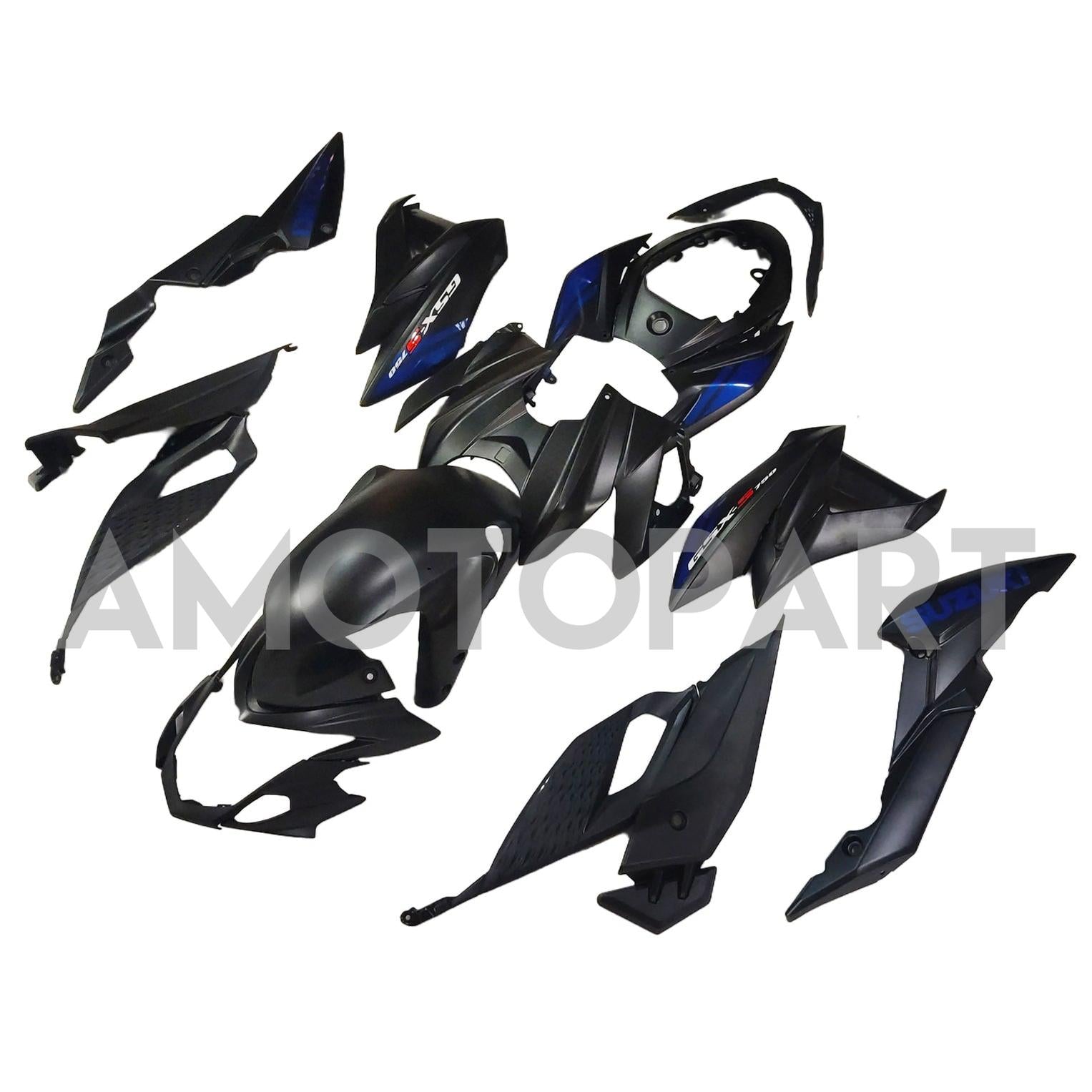 Amotopart 2017-2022 Suzuki GSX-S 750 Fairing Black & Letter Zestaw