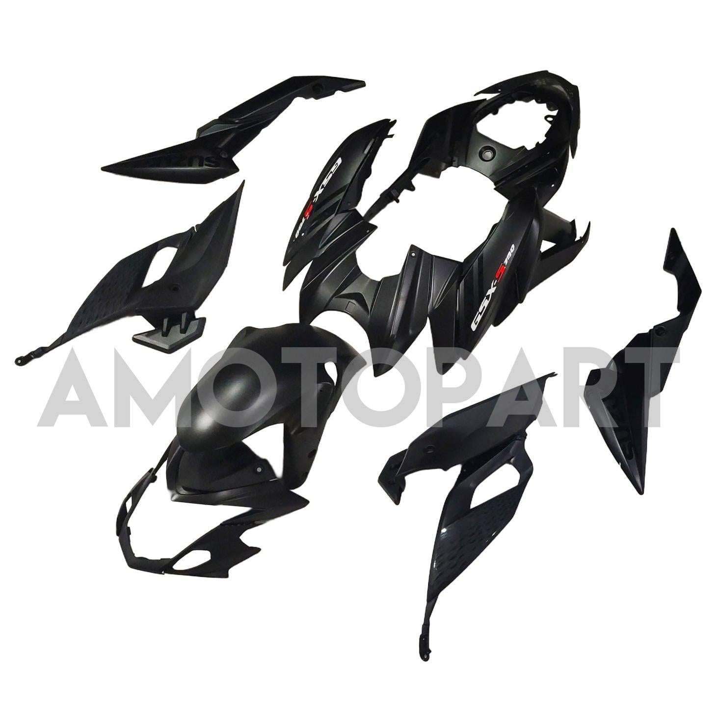 Kit carena Amotopart 2017-2022 Suzuki GSX-S 750 nero opaco