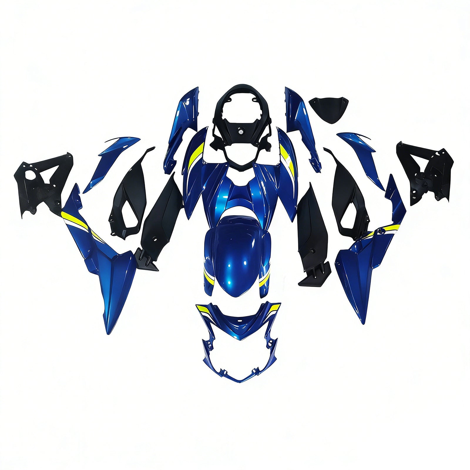 Amotopart 2017-2022 Suzuki GSX-S 750 Fairing Blue Style1 Kit