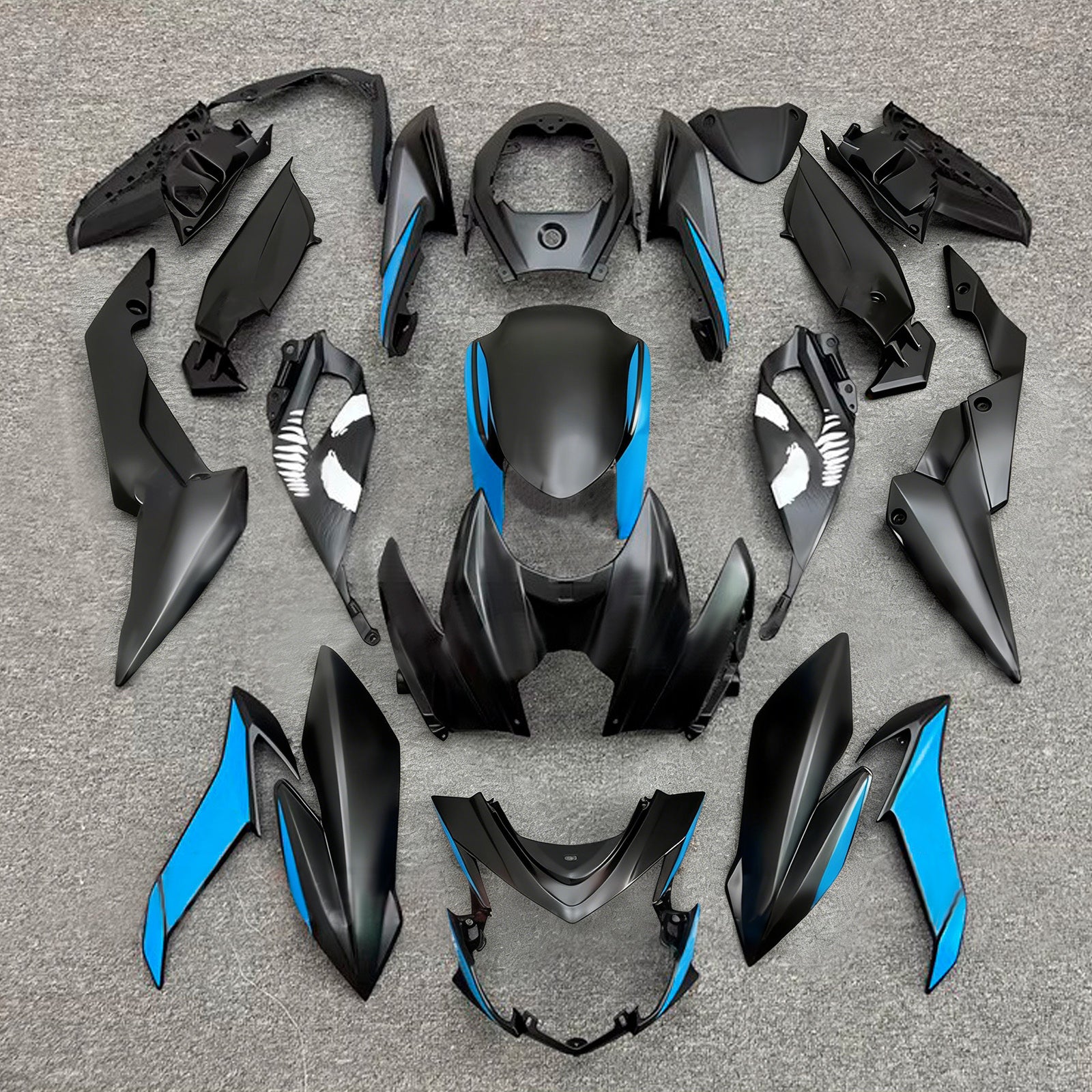 Amotopart 2017-2022 スズキ GSXS 750 ブラック ブルー フェアリングキット
