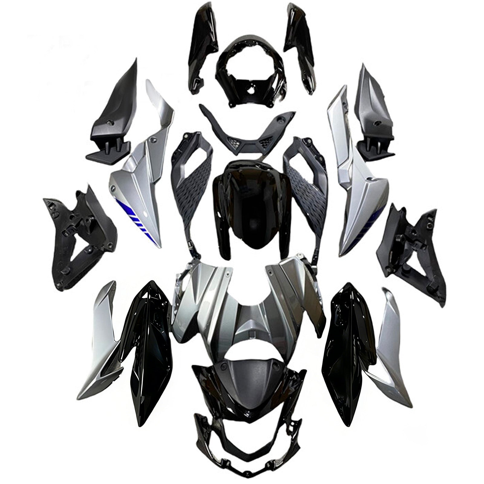 Amotopart 2017-2022 スズキ GSXS 750 ブラック グレー フェアリングキット