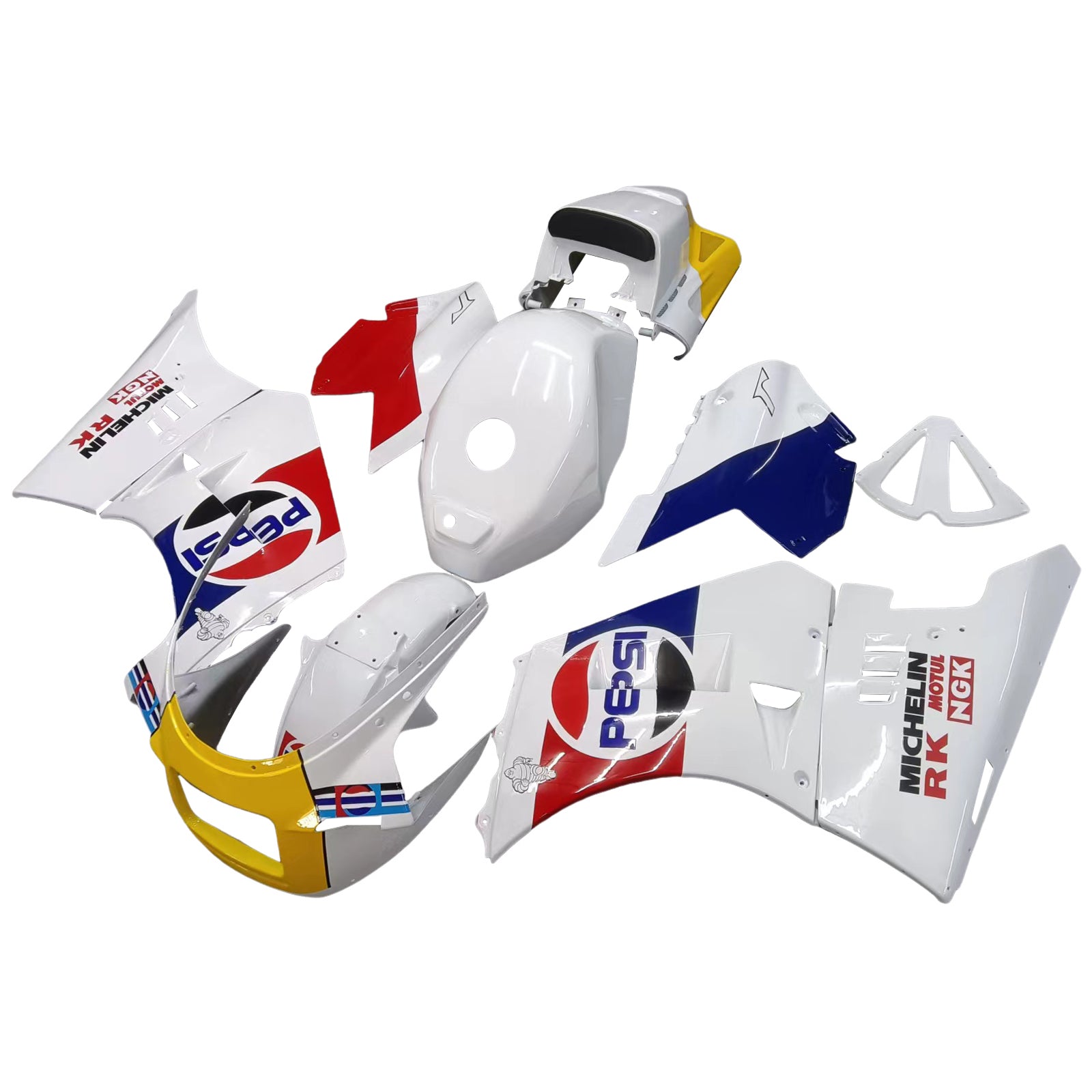 Amotopart 1984-1987 Suzuki RG500 RG400 Gamma Fairing Pepsi White Kit