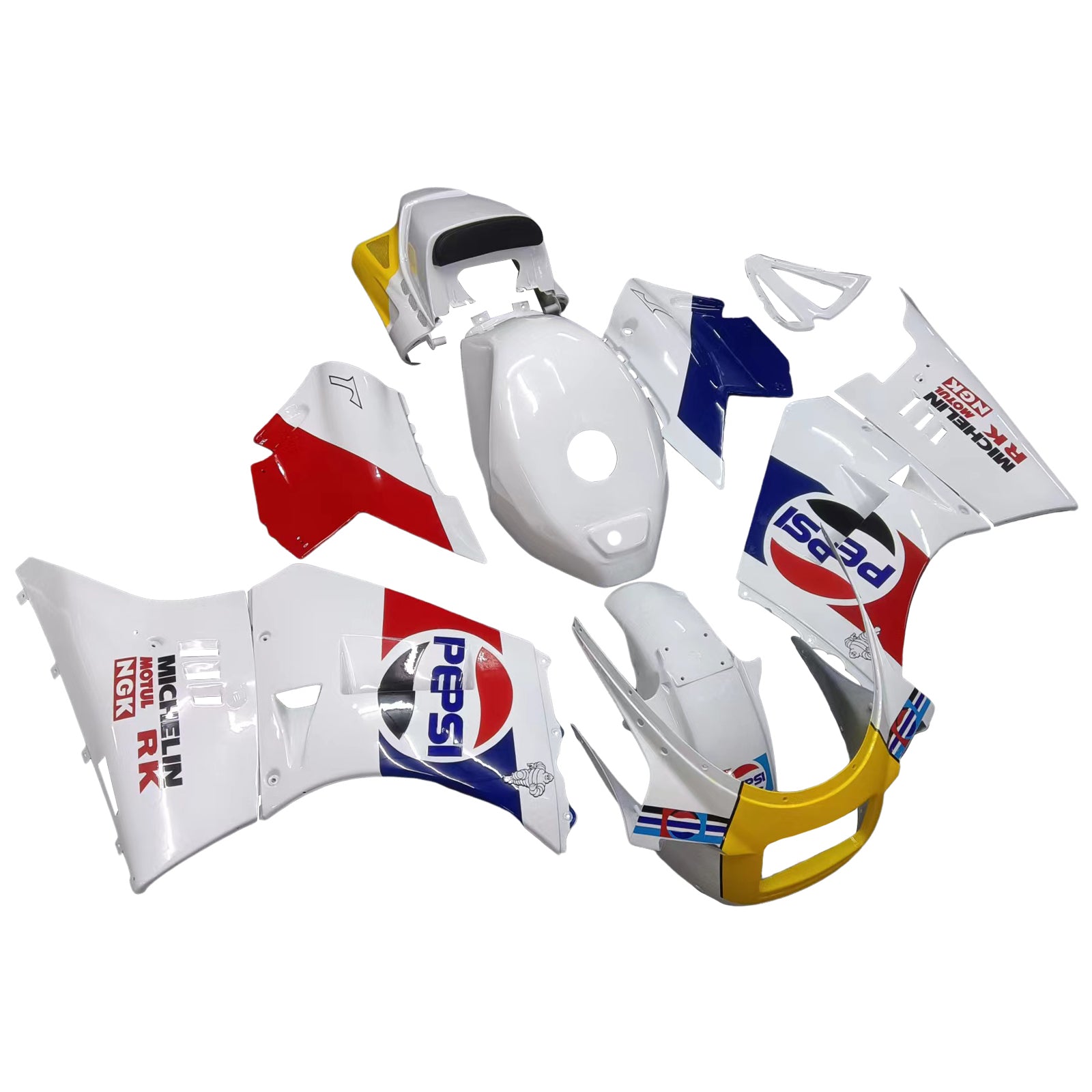 Amotopart 1984–1987 Suzuki RG500 RG400 Gamma Verkleidung Pepsi White Kit