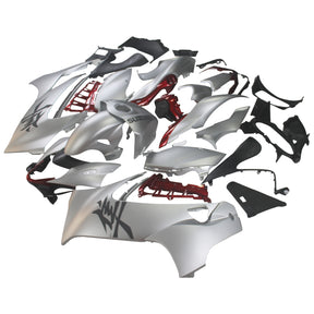 Amotopart 2021-2023 Suzuki Hayabusa GSX1300R Silver with Red Fairing Kit