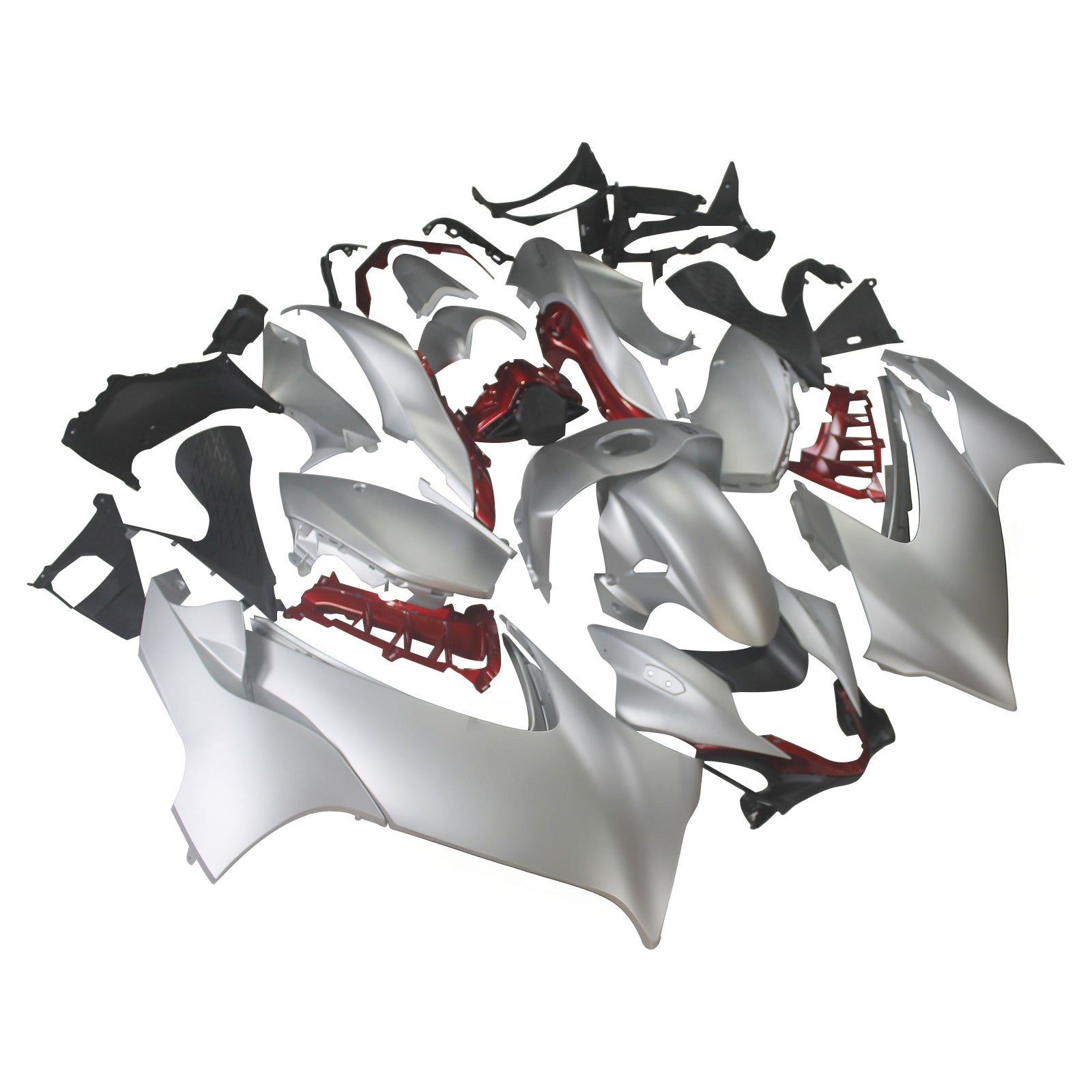 Amotopart 2021–2025 Suzuki Hayabusa GSX1300R Silber mit rotem Verkleidungsset