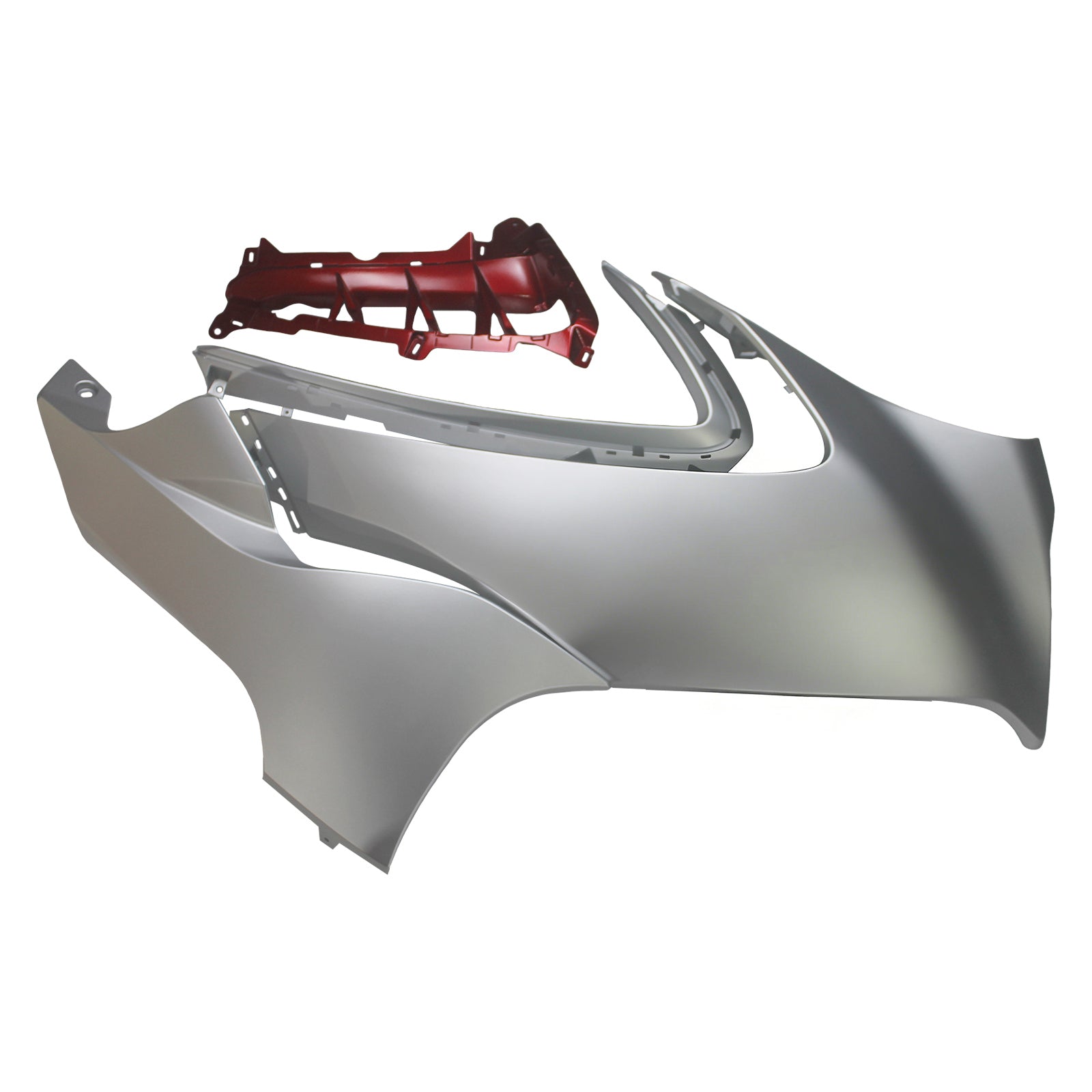 Amotopart 2021–2025 Suzuki Hayabusa GSX1300R Silber mit rotem Verkleidungsset