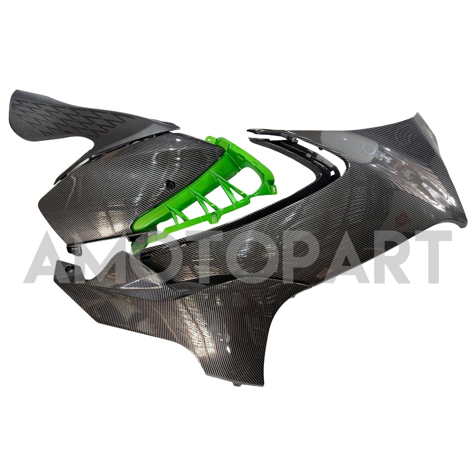 Amotopart 2021-2025 Suzuki Hayabusa GSX1300R Green ＆ Kohlefaser-Musterverkleidungskit