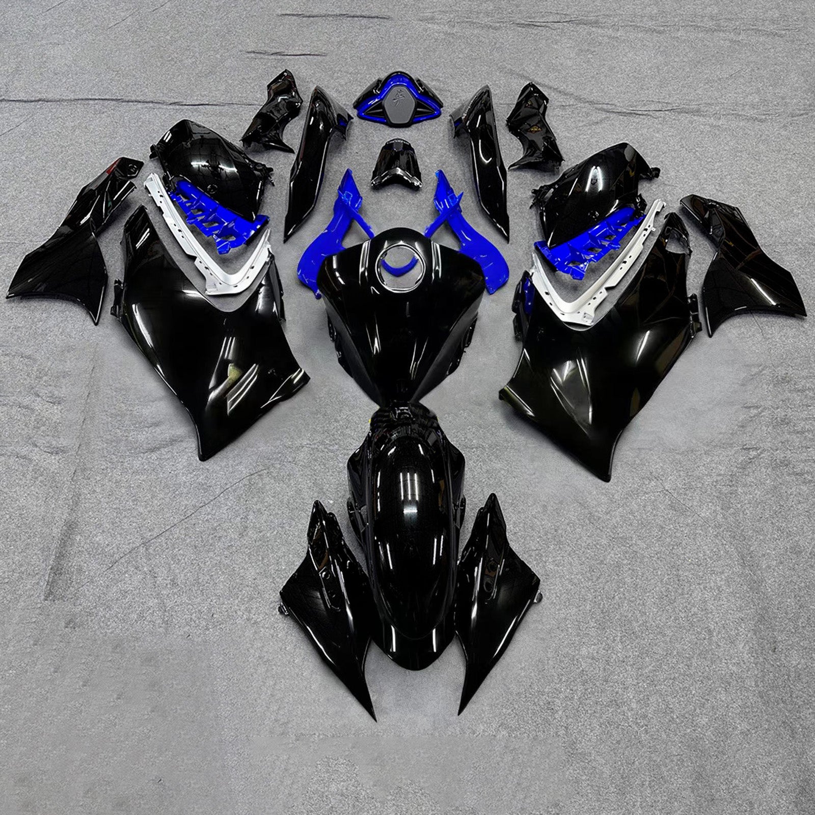 Amotopart 2021-2025 Suzuki GSX1300R Black White Blue Fairing Kit
