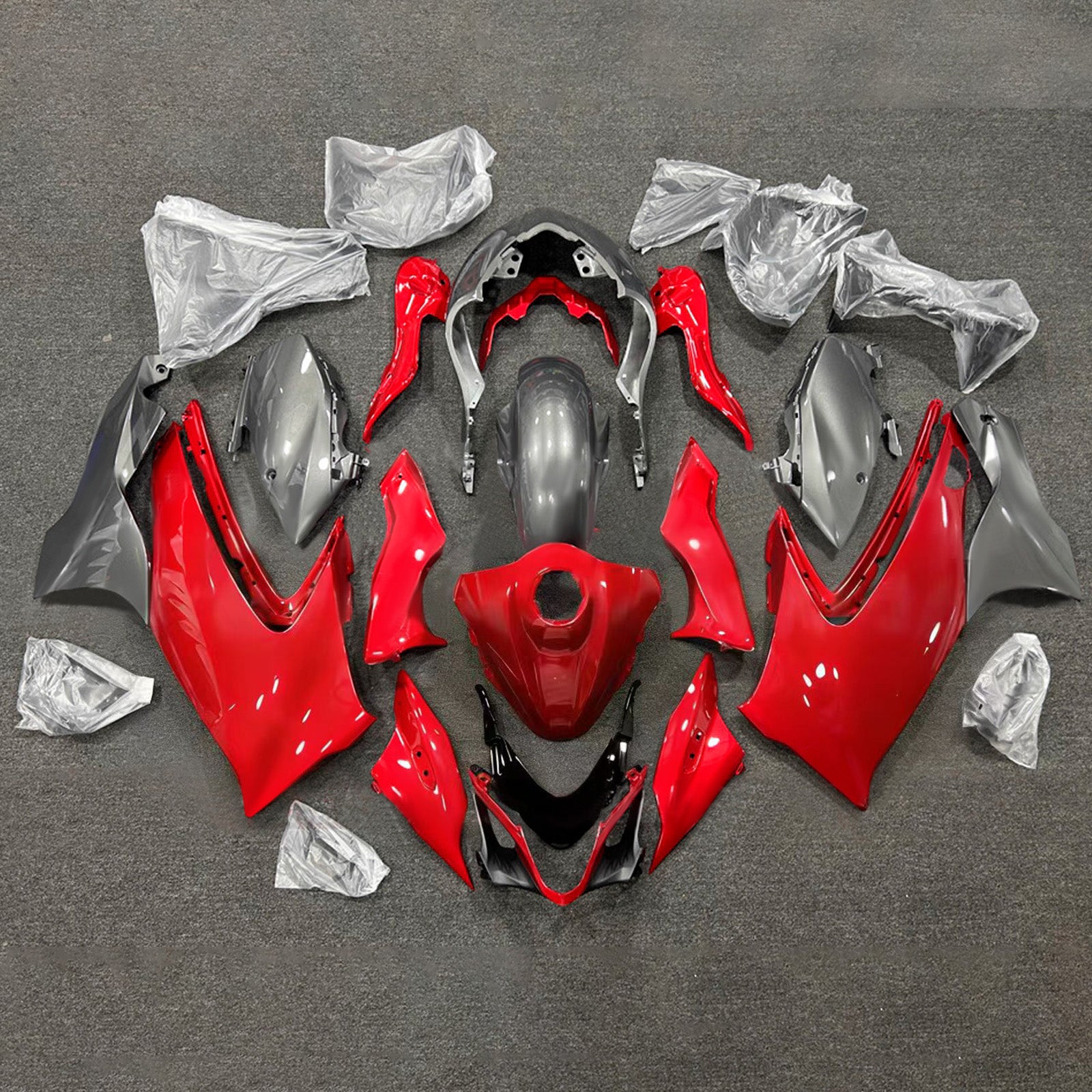 Amotopart 2021-2025 Suzuki GSX1300R Red Black Fairing Kit