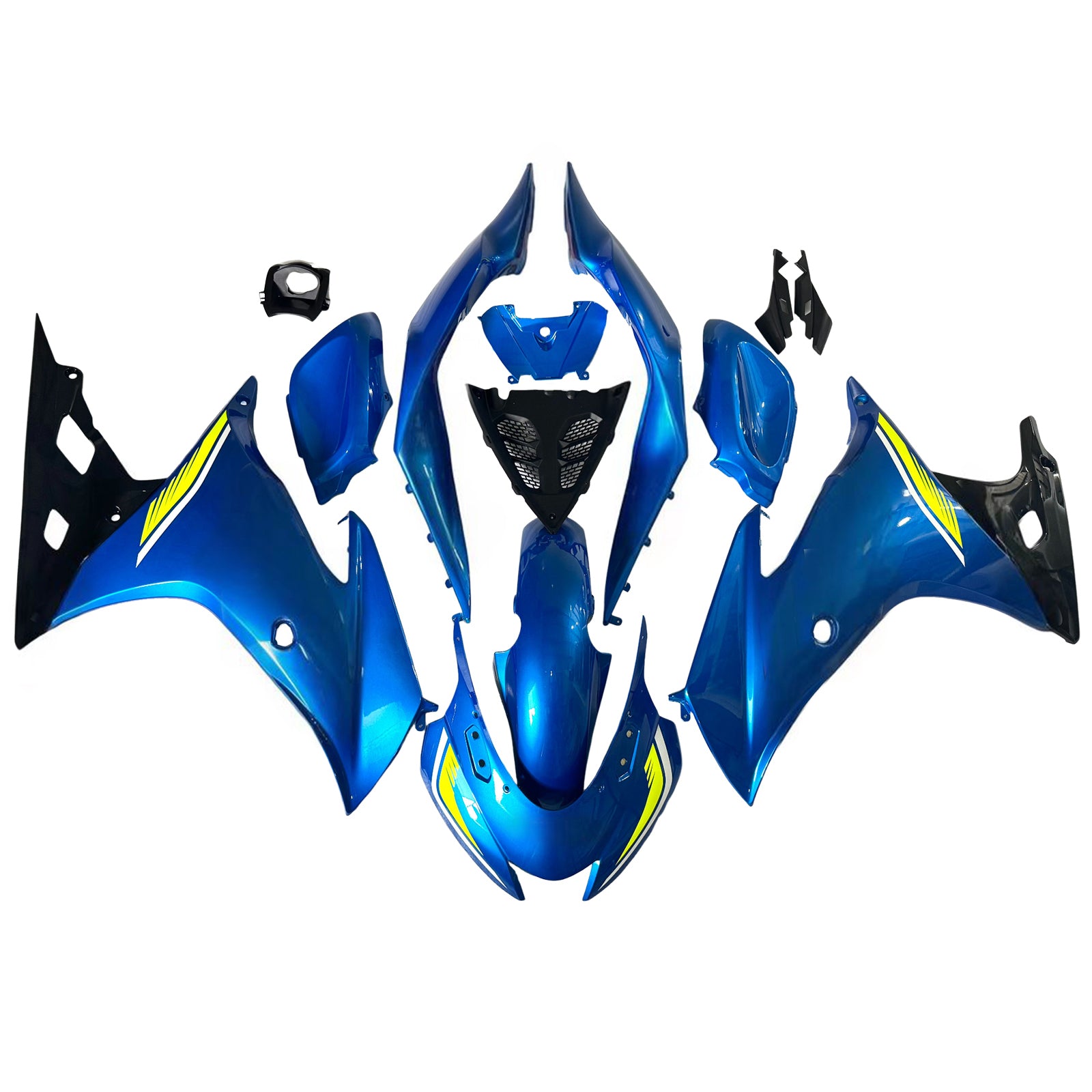Amotopart 17–24 Suzuki GSX-R125 Schwarz Blau Verkleidungsset (Nur für die US-Version geeignet)