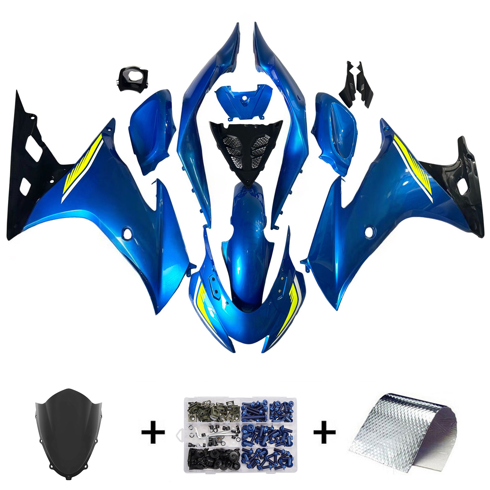 Amotopart 17-24 Suzuki GSX-R125 Black Blue Fairing Kit  (Only suitable for the US version)