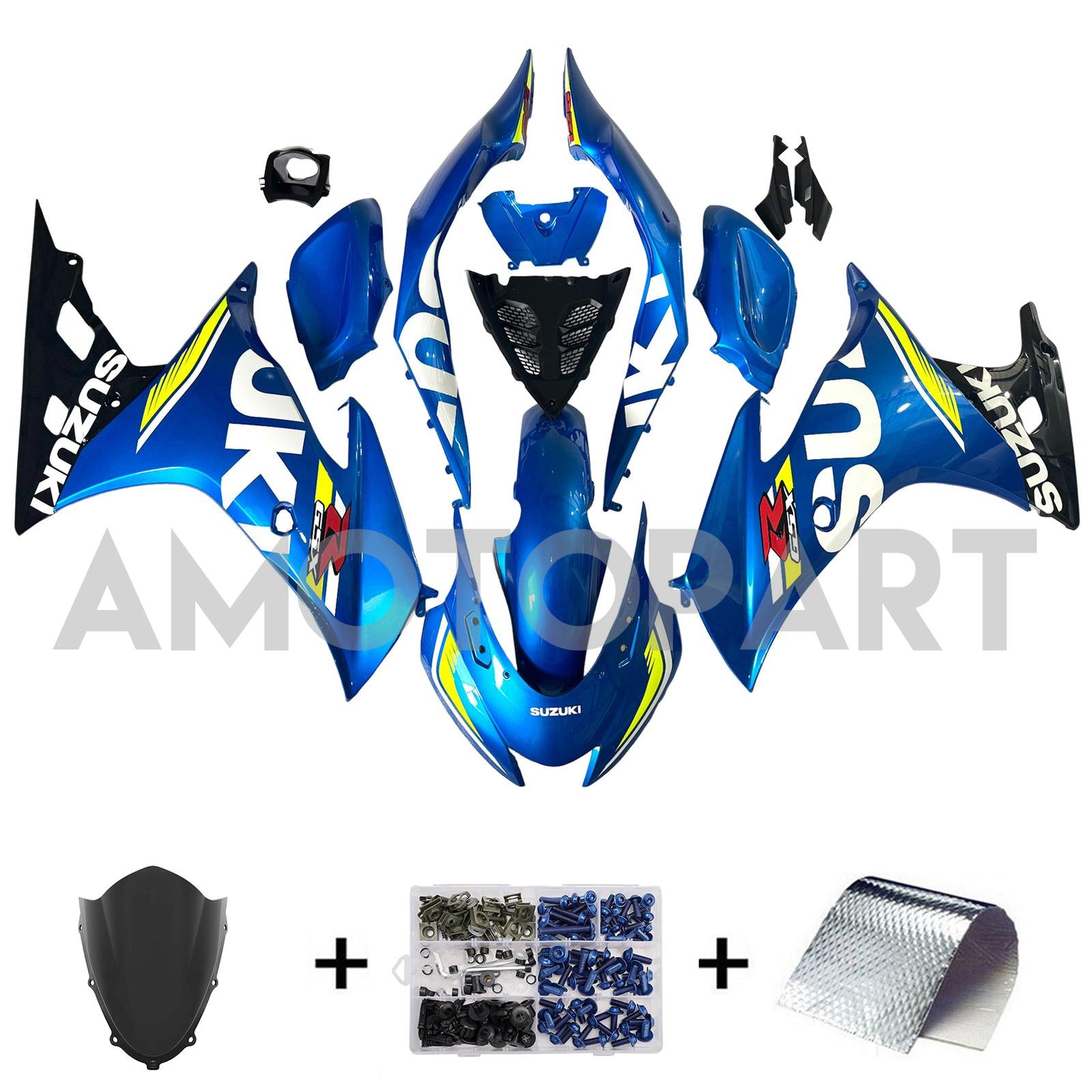 Amotopart 17-24 Suzuki GSX-R125 Schwarzblau-Verkleidungskit (nur für die US-Version geeignet)