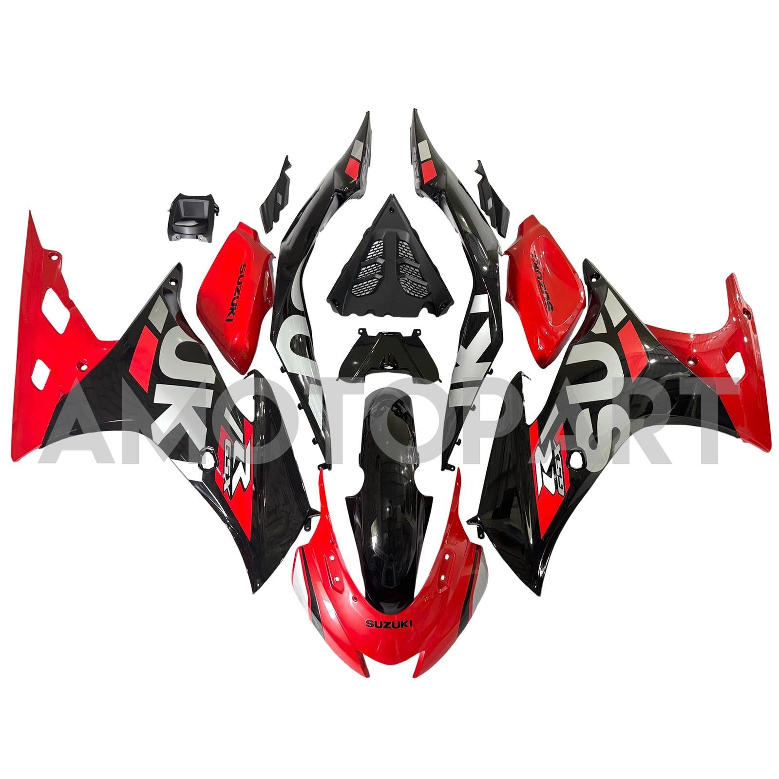 Amotopart 2017-2024 Suzuki GSX-R125 Glossy Red Black Fairing Kit (Only suitable for the US version)
