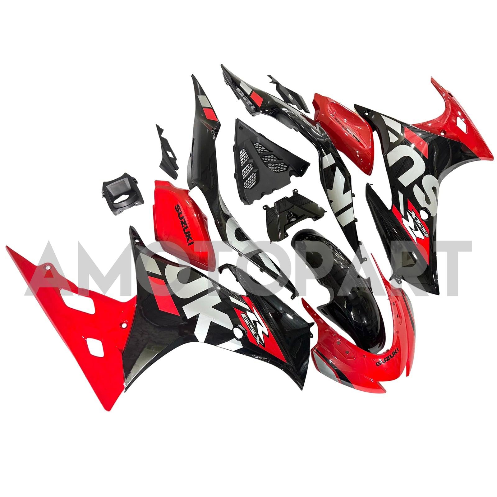 AMOTOPART 2017-2024 Suzuki GSX-R125 Kit de carénage noir rouge glossy (adapté uniquement à la version américaine)