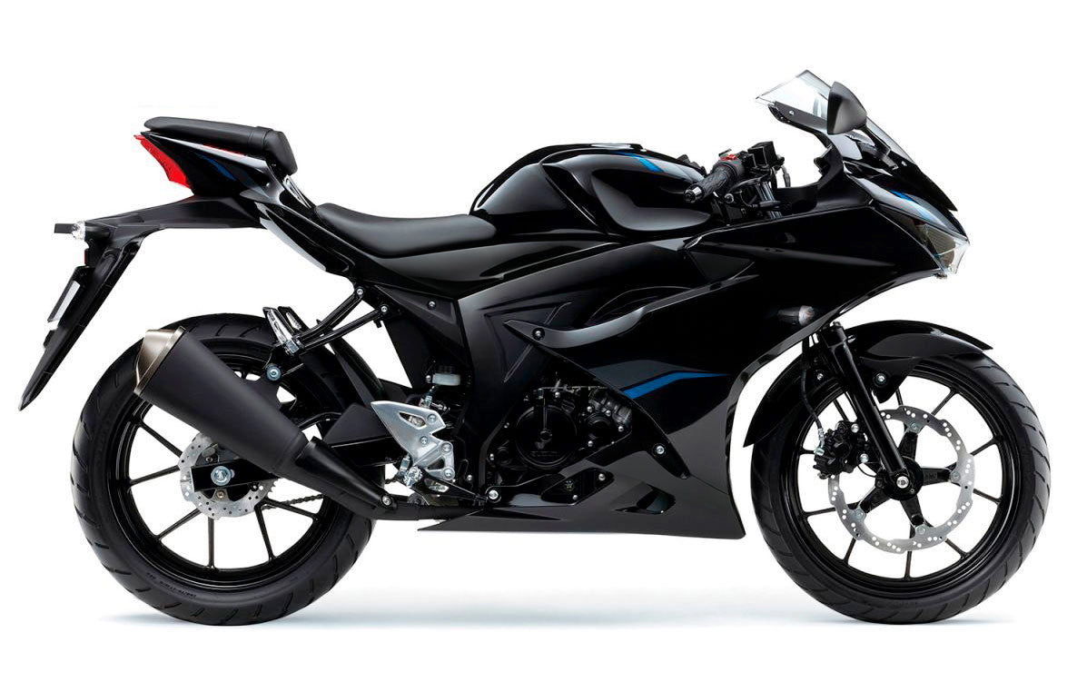 Amotopart 2017-2024 Suzuki GSX-R125 Kit de carénage bleu foncé noir (uniquement pour la version américaine)