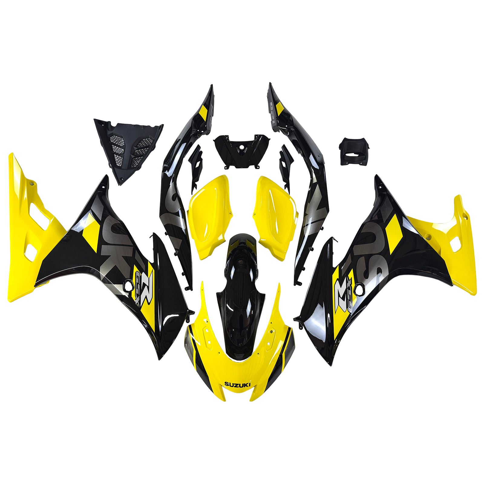 Amotopart 17-24 Suzuki GSX-R125 Black Yellow Fairing Kit (Only suitable for the US version)