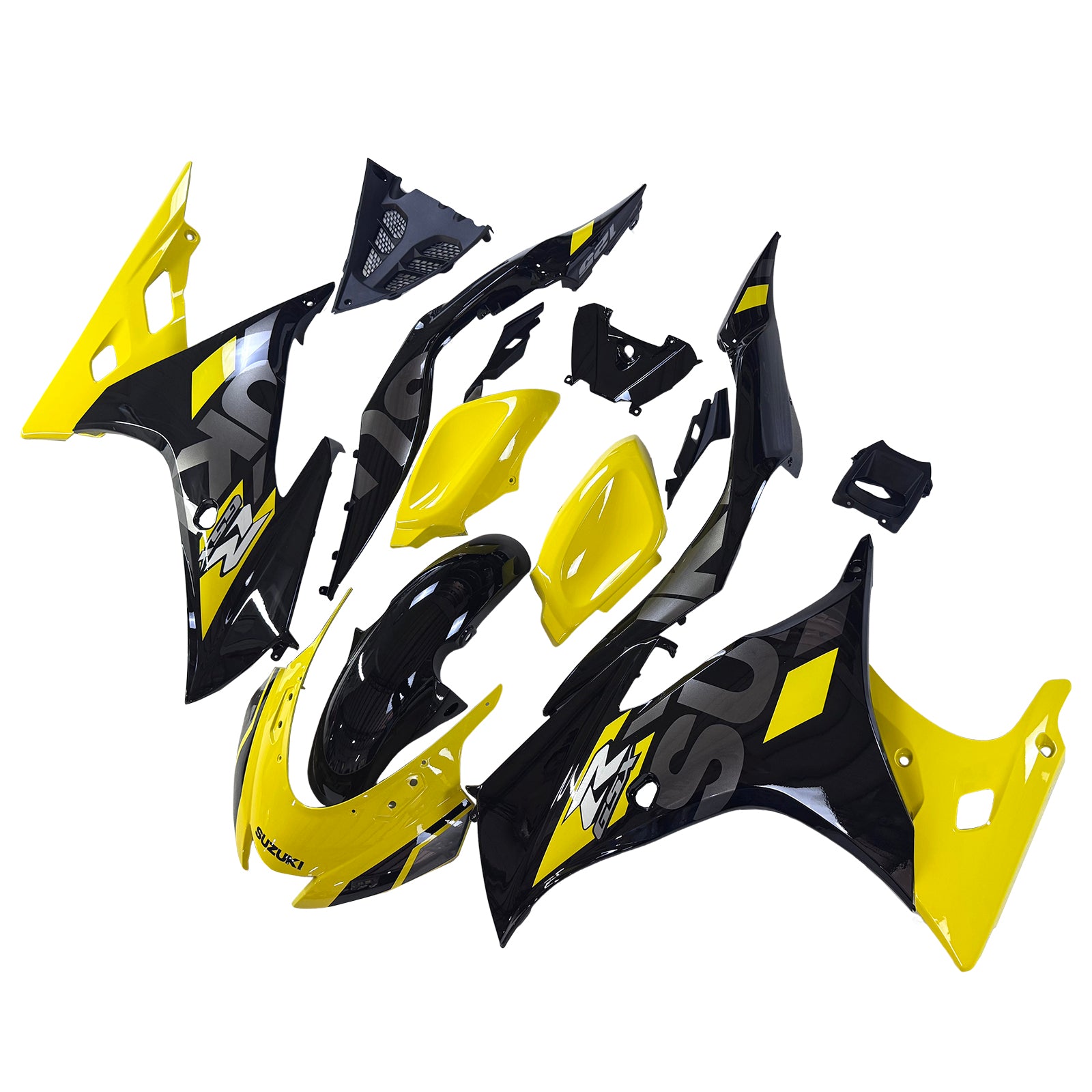 Amotopart 17-24 Suzuki GSX-R125 Black Yellow Fearing Kit (nur für die US-Version geeignet)