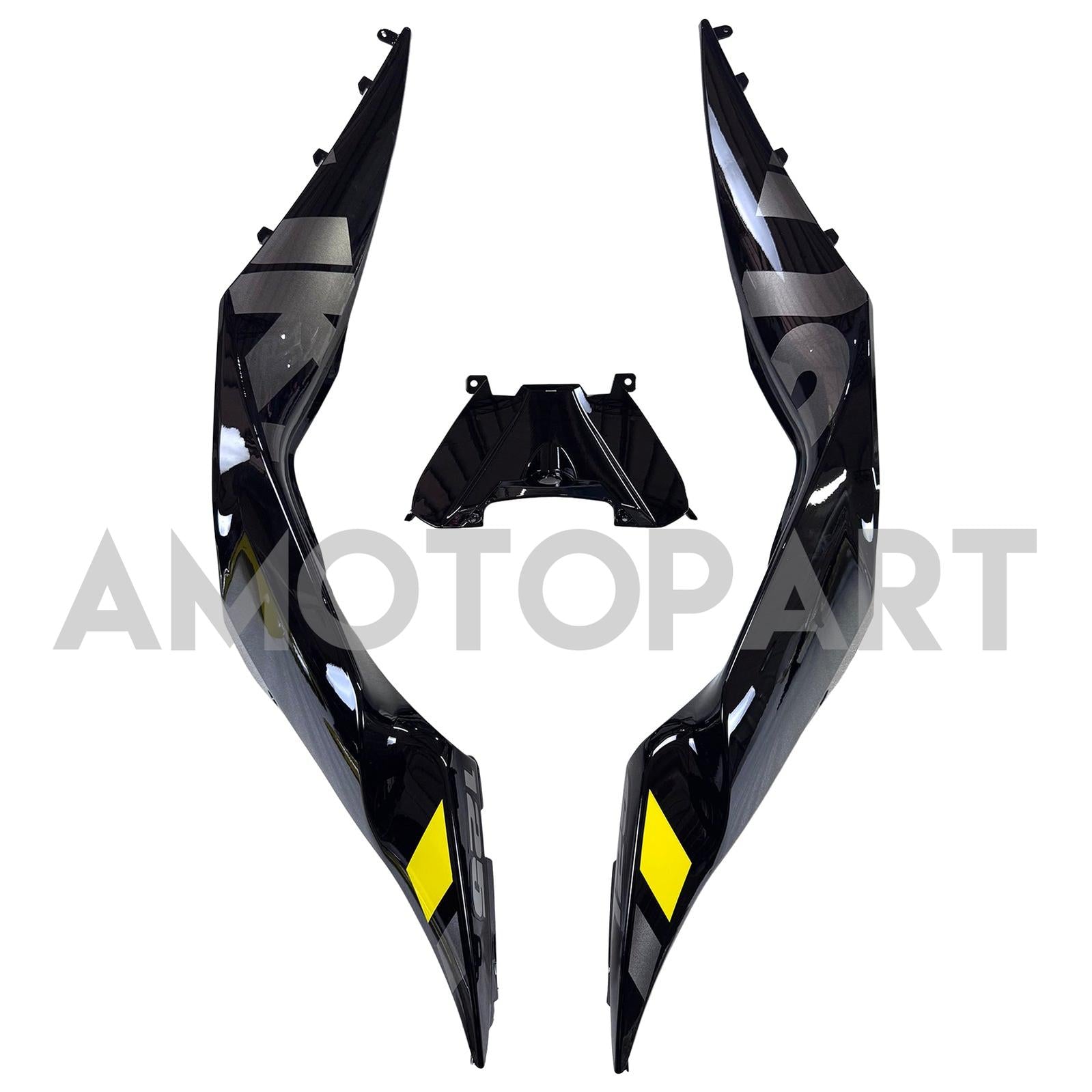 Amotopart 17–24 Suzuki GSX-R125 Schwarz Gelb Verkleidungsset (nur für die US-Version geeignet)