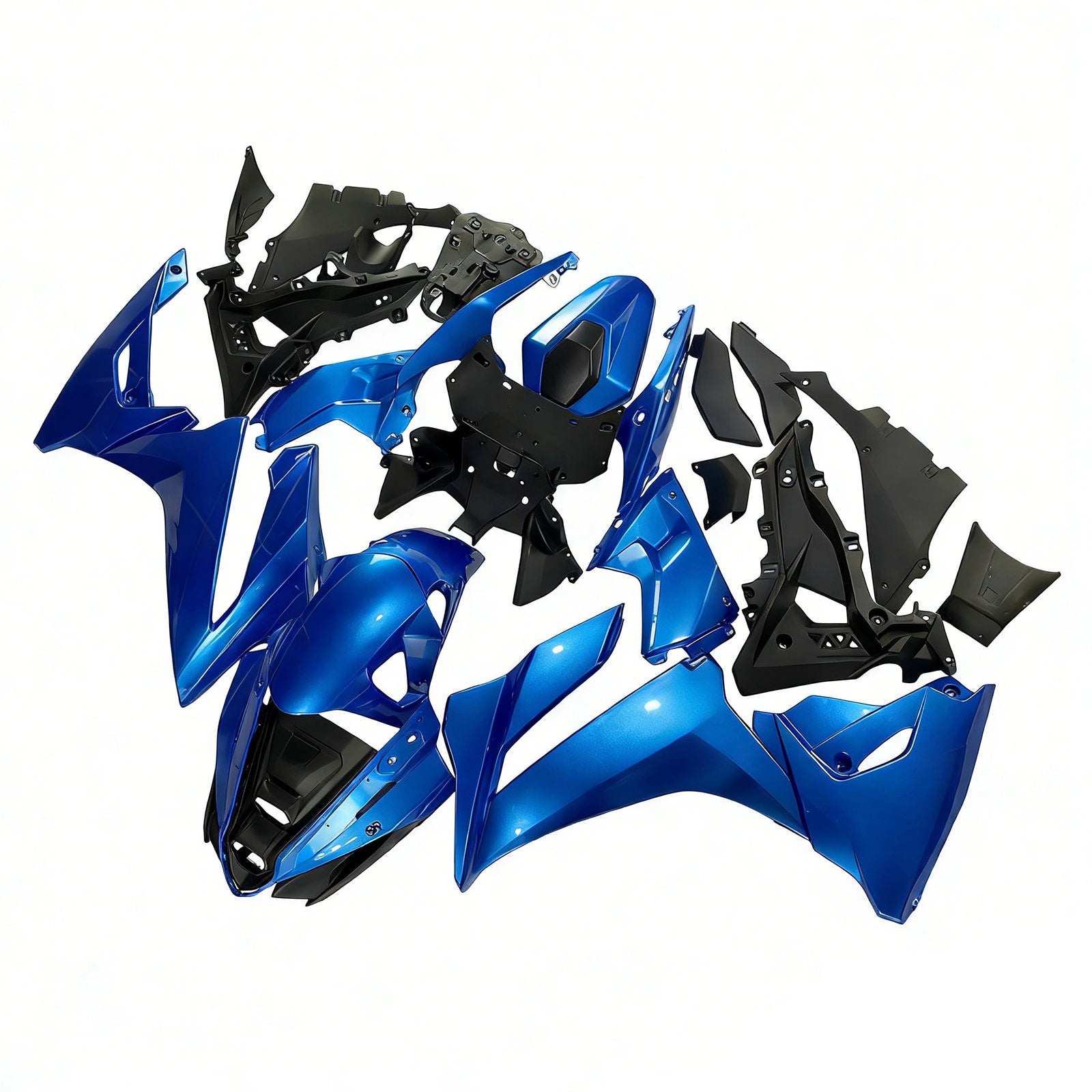 Amotopart 2024-2025 Suzuki GSX-8R Blue White Fairing Kit