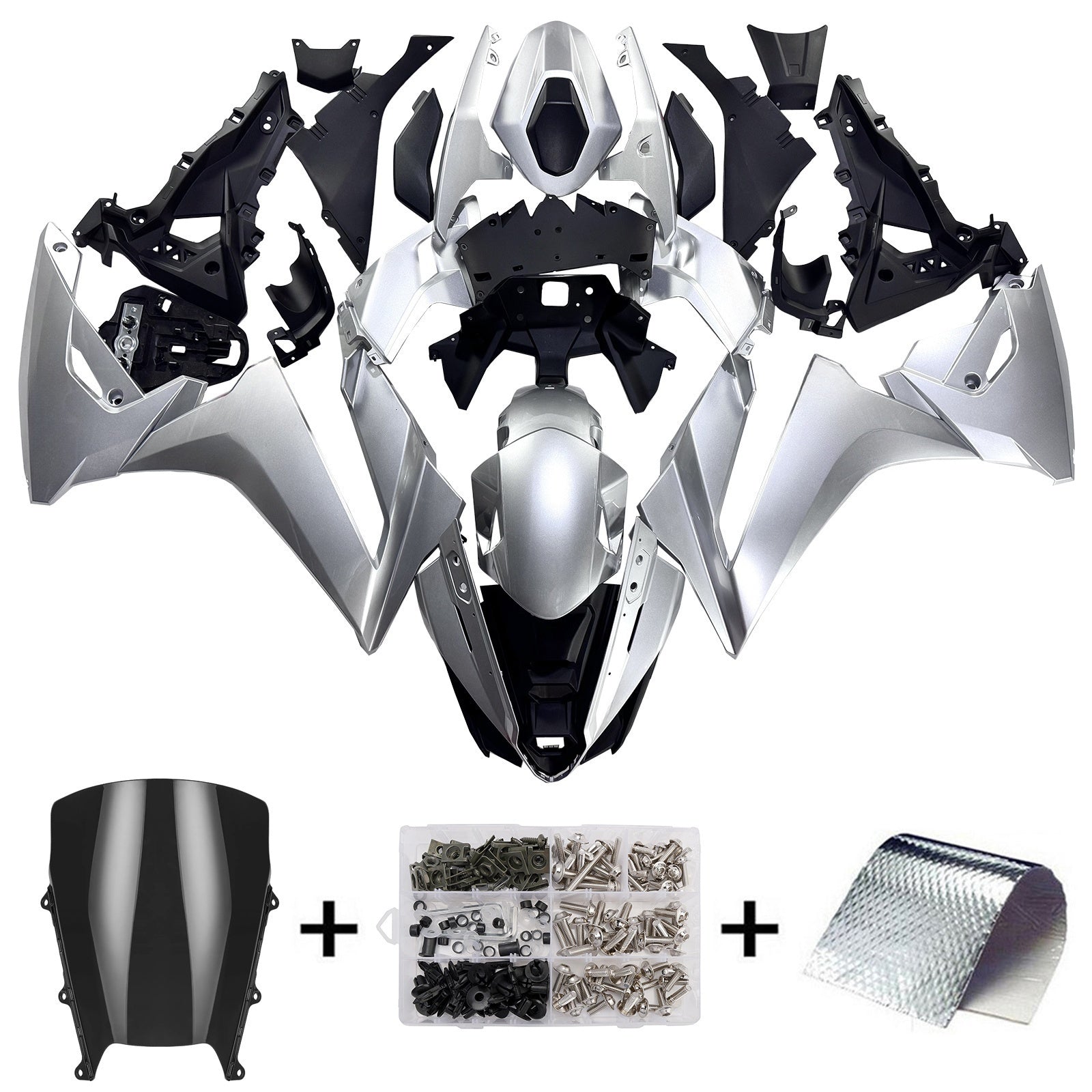 Amotopart 2024-2026 スズキ GSX-8R シルバー フェアリングキット