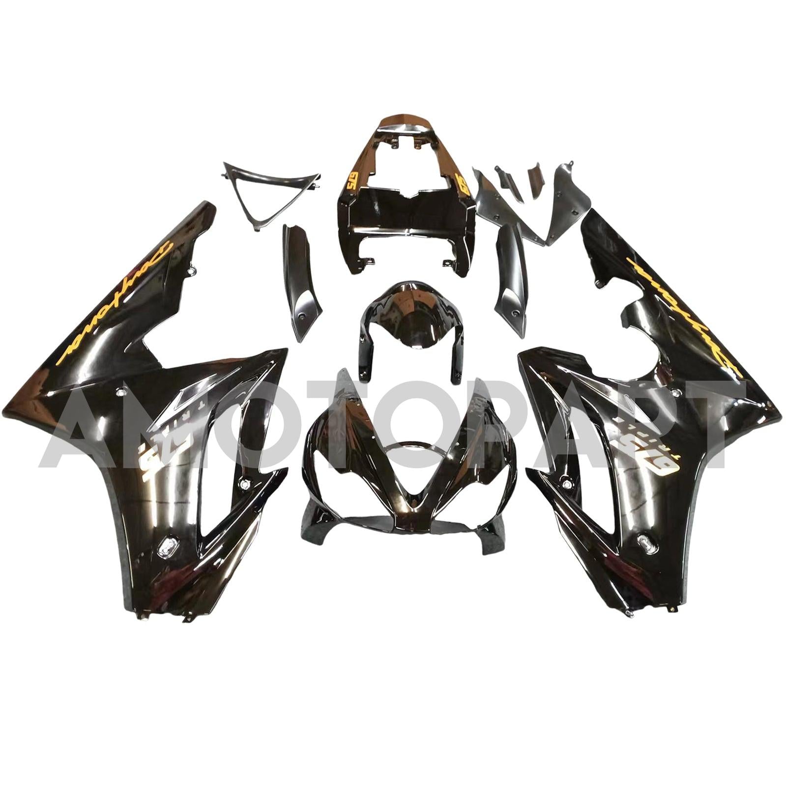 Amotopart Fairings  Triumph Daytona 675 2006-2008 Gloss Black Fairing Kit