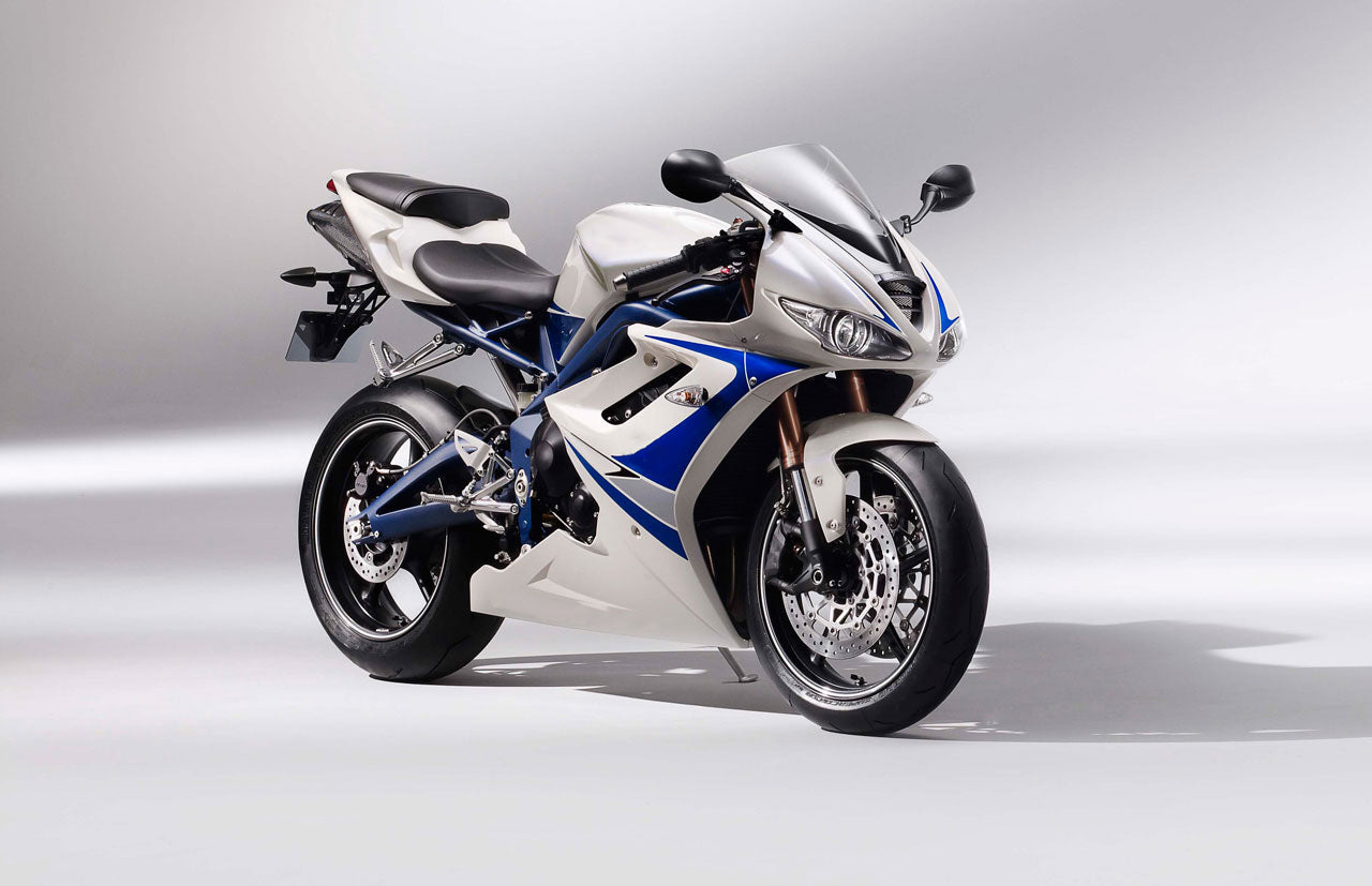 Amotopart 2006-2008 Triumph Daytona 675 Silver White Blue Fairing Kit