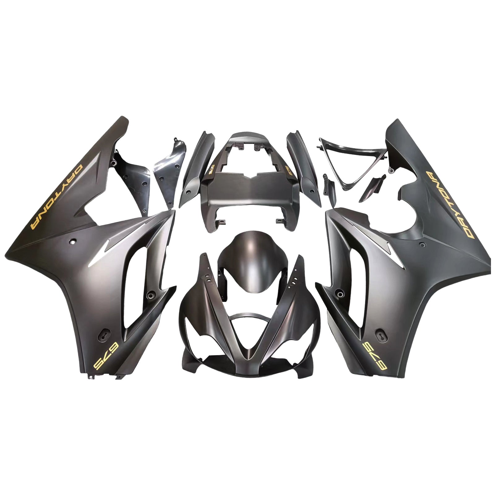 Kit de carénage noir Amotopart 2006-2008 Triumph Daytona 675