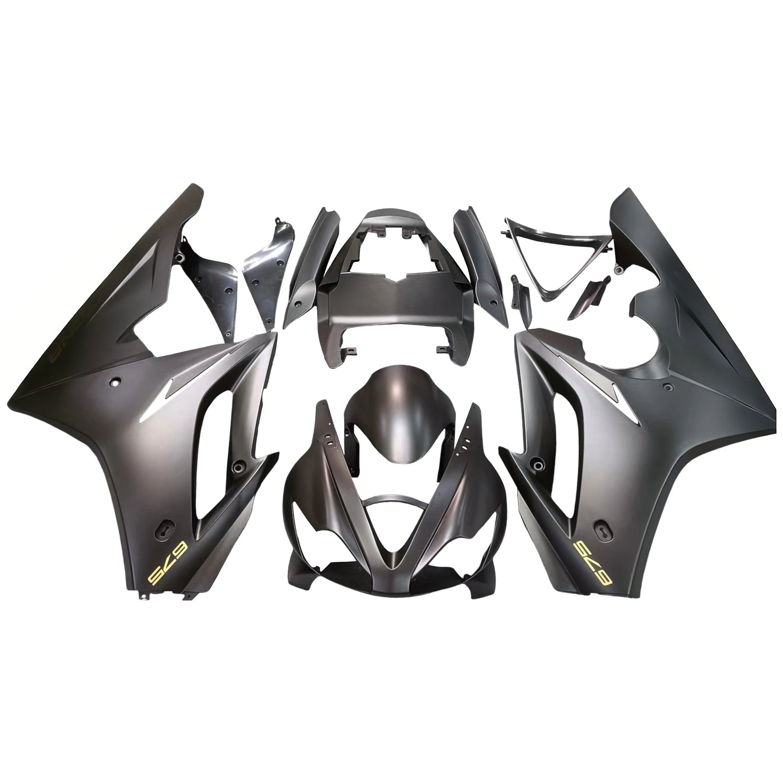Amotopart 2006-2008 Triumph Daytona 675 Black Fairing Kit