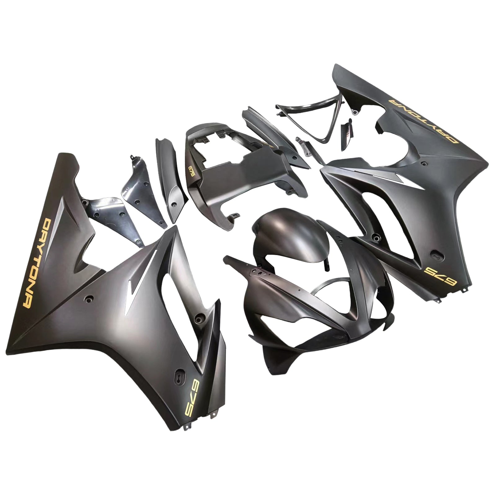 Kit de carénage noir Amotopart 2006-2008 Triumph Daytona 675