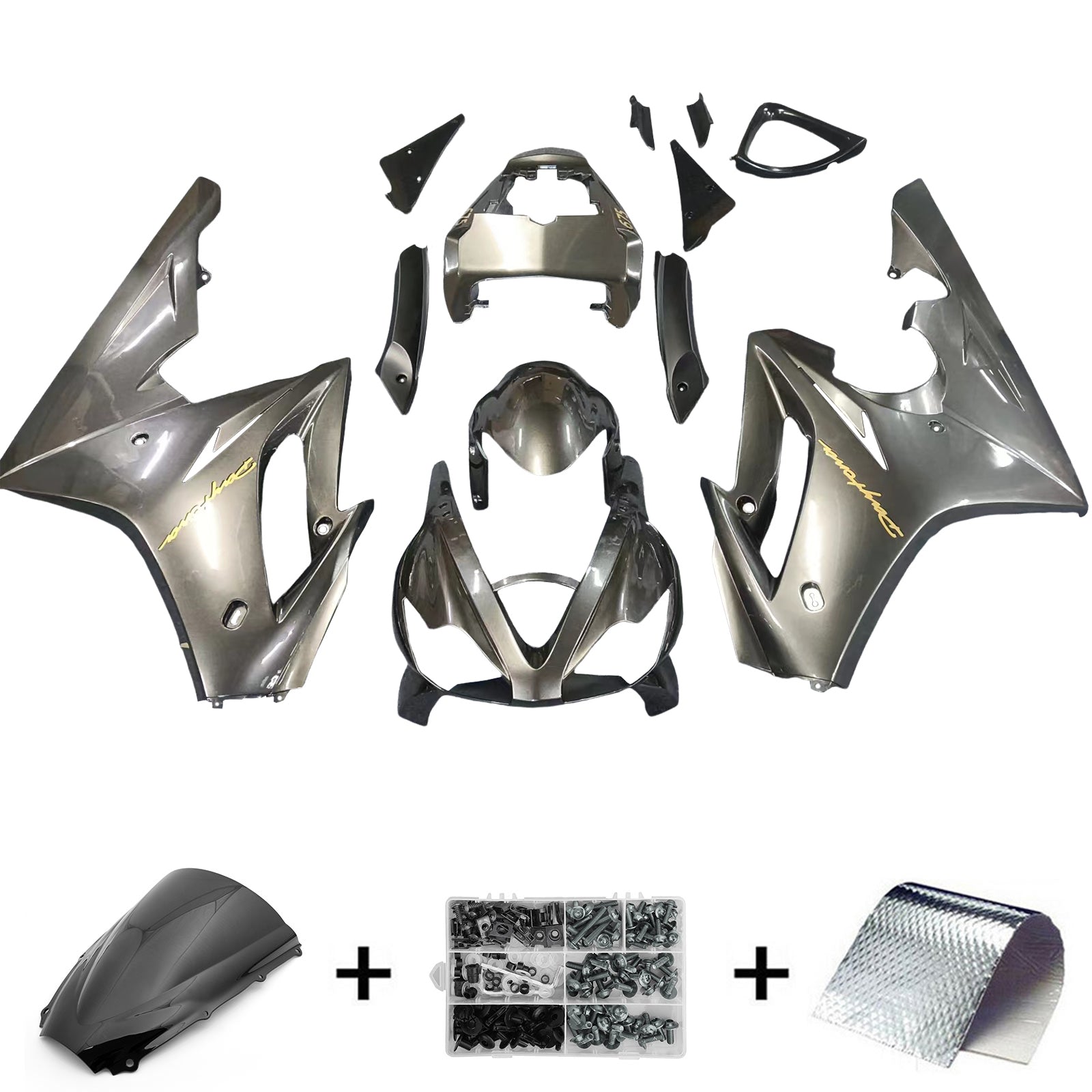 Amotopart Fairings Triumph Daytona 675 2006-2008 Kit de carénage gris
