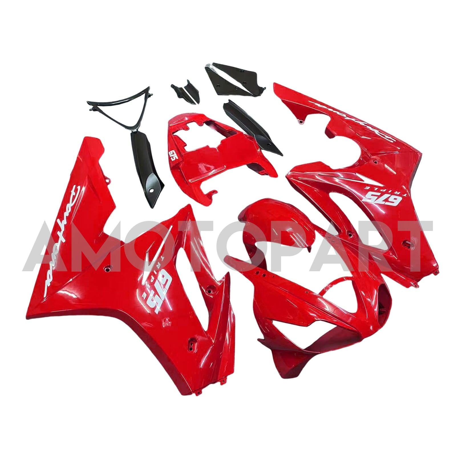 Amotopart 2006-2008 Triumph Daytona 675 Red Fairing Kit