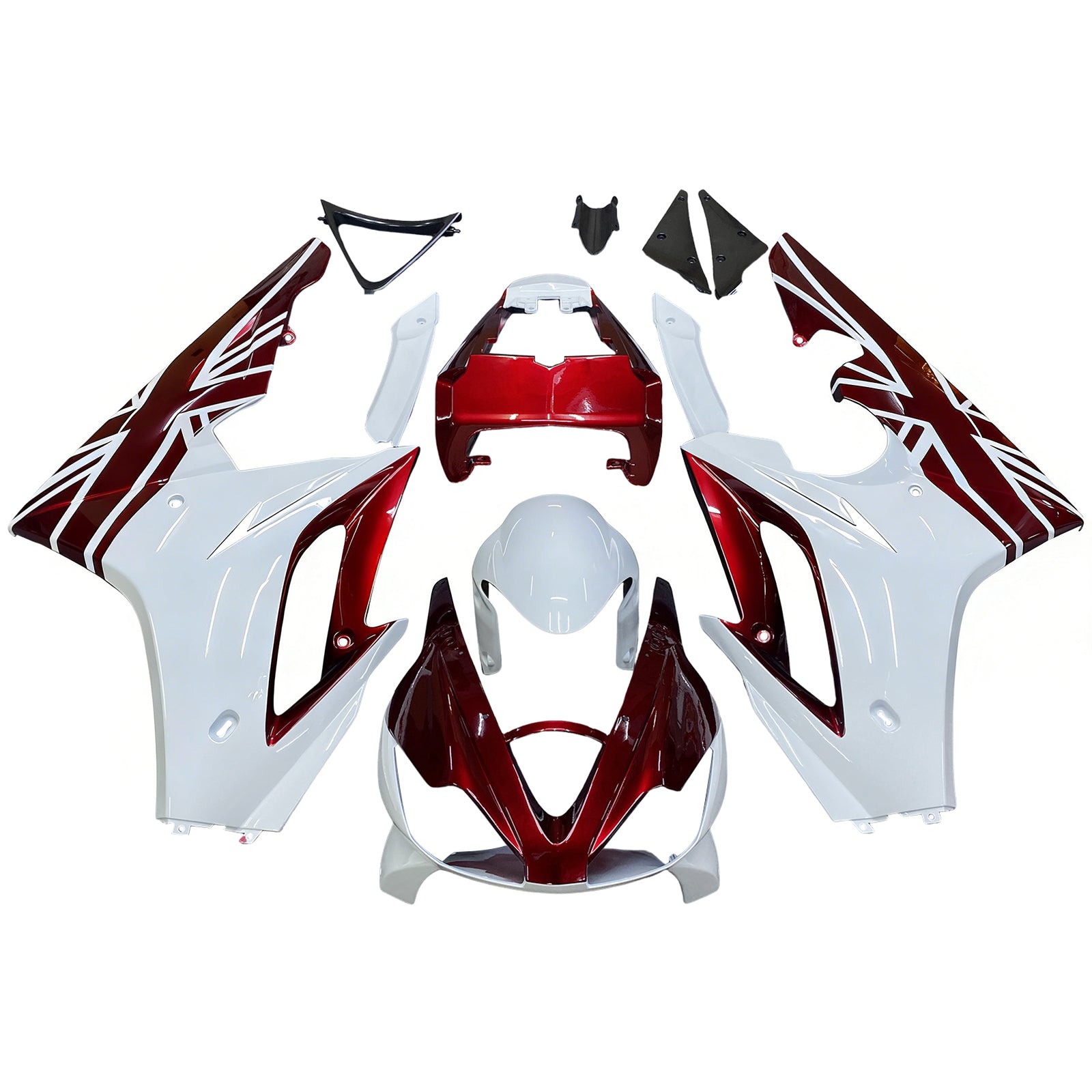 Amotopart 2006-2008 Triumph Daytona 675 Red&White Style1 Fairing Kit