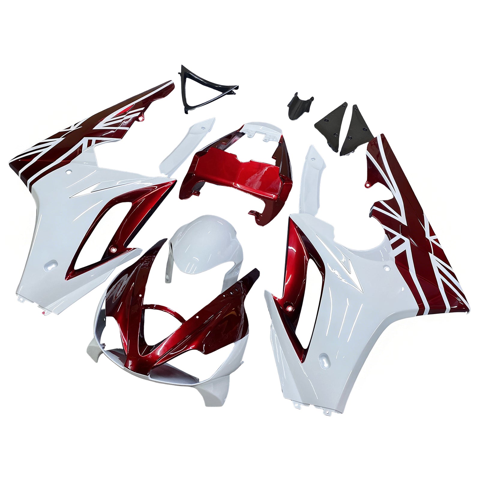 Amotopart 2006-2008 Triumph Daytona 675 Red&White Style1 Fairing Kit