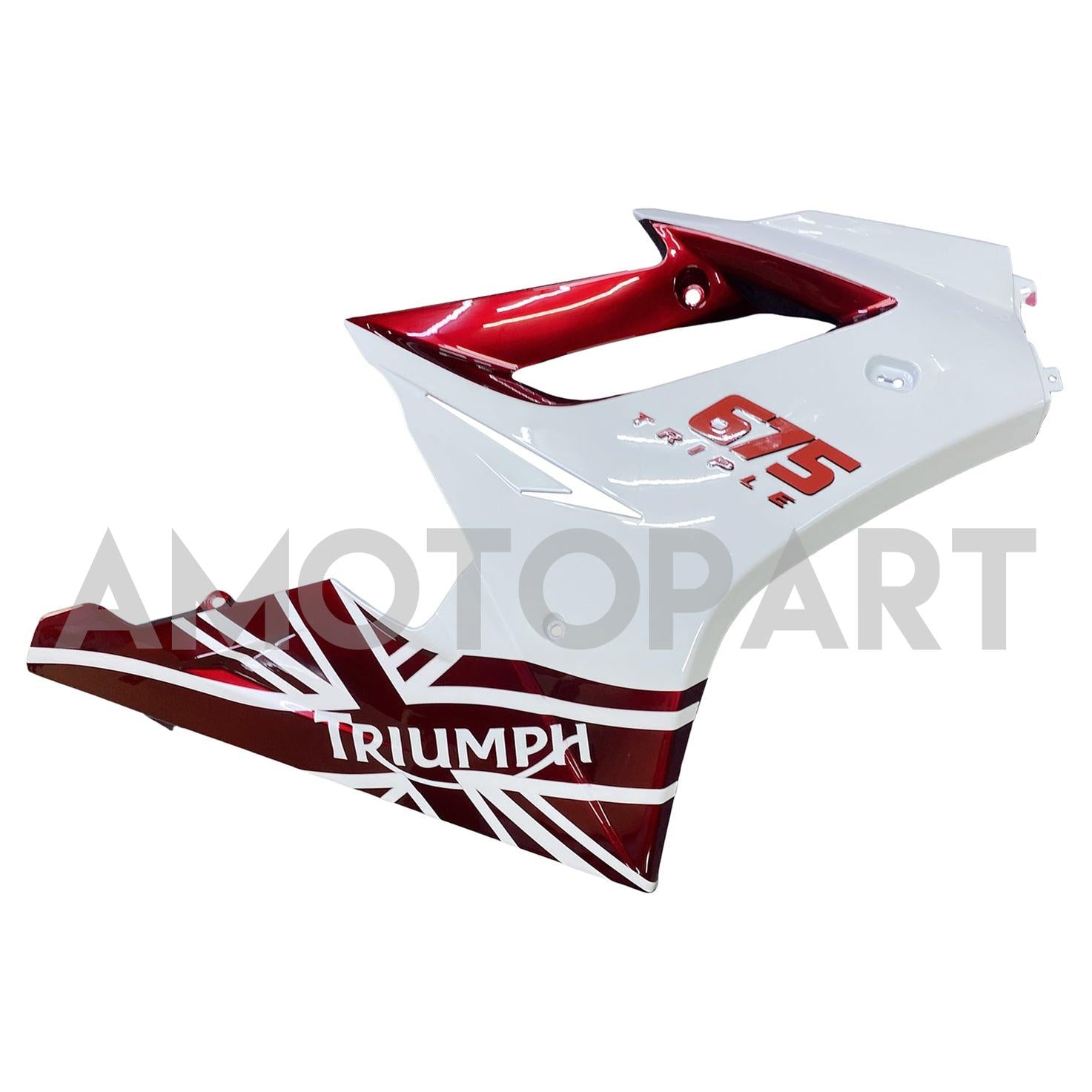 Amotopart 2006-2008 Triumph Daytona 675 Red&White Style1 Fairing Kit