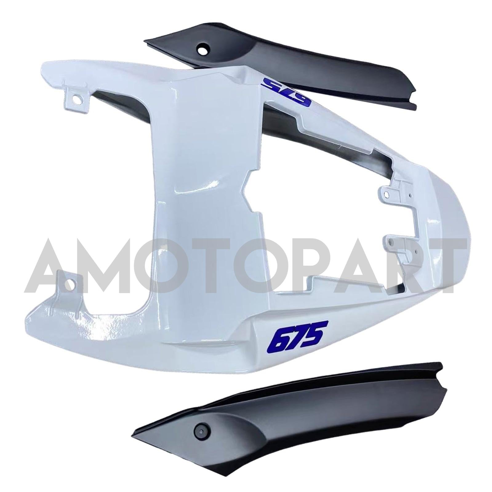 Amotopart 2006-2008 Triumph Daytona 675 White&Blue Style5 Fairing Kit