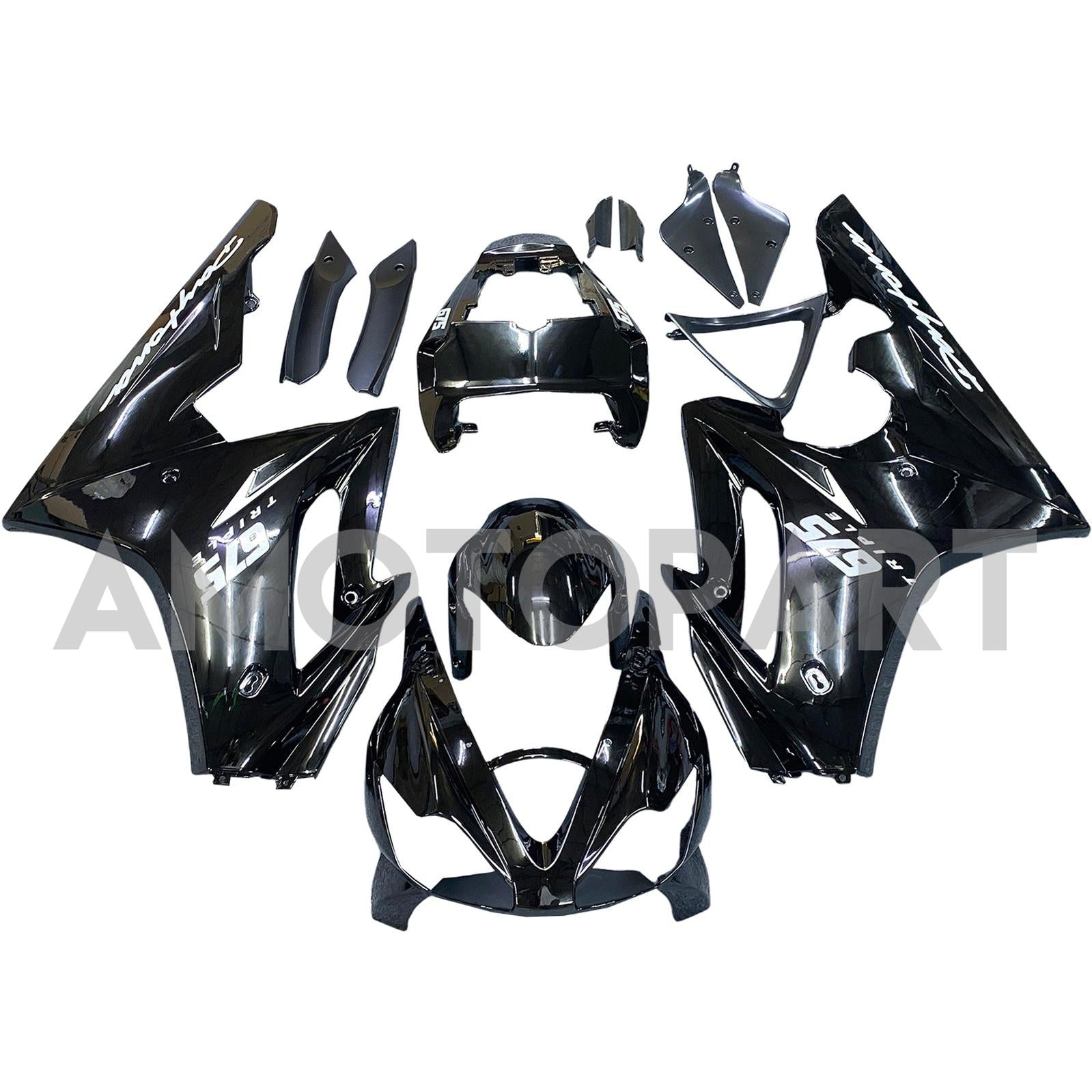 Amotopart 2006-2008 Triumph Daytona 675 Black Style4 Fairing Kit
