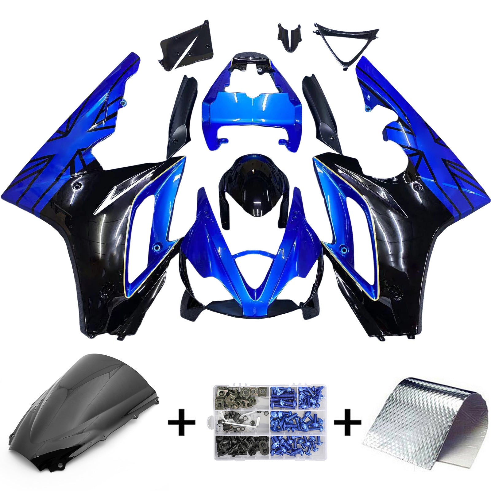 Amotopart 2006–2008 Triumph Daytona 675 Blaues Verkleidungsset