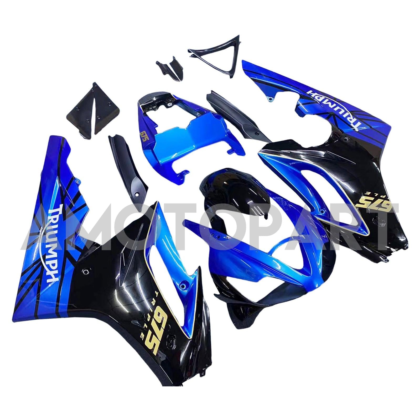 Amotopart 2006-2008 Triumph Daytona 675 Blue Fairing Kit