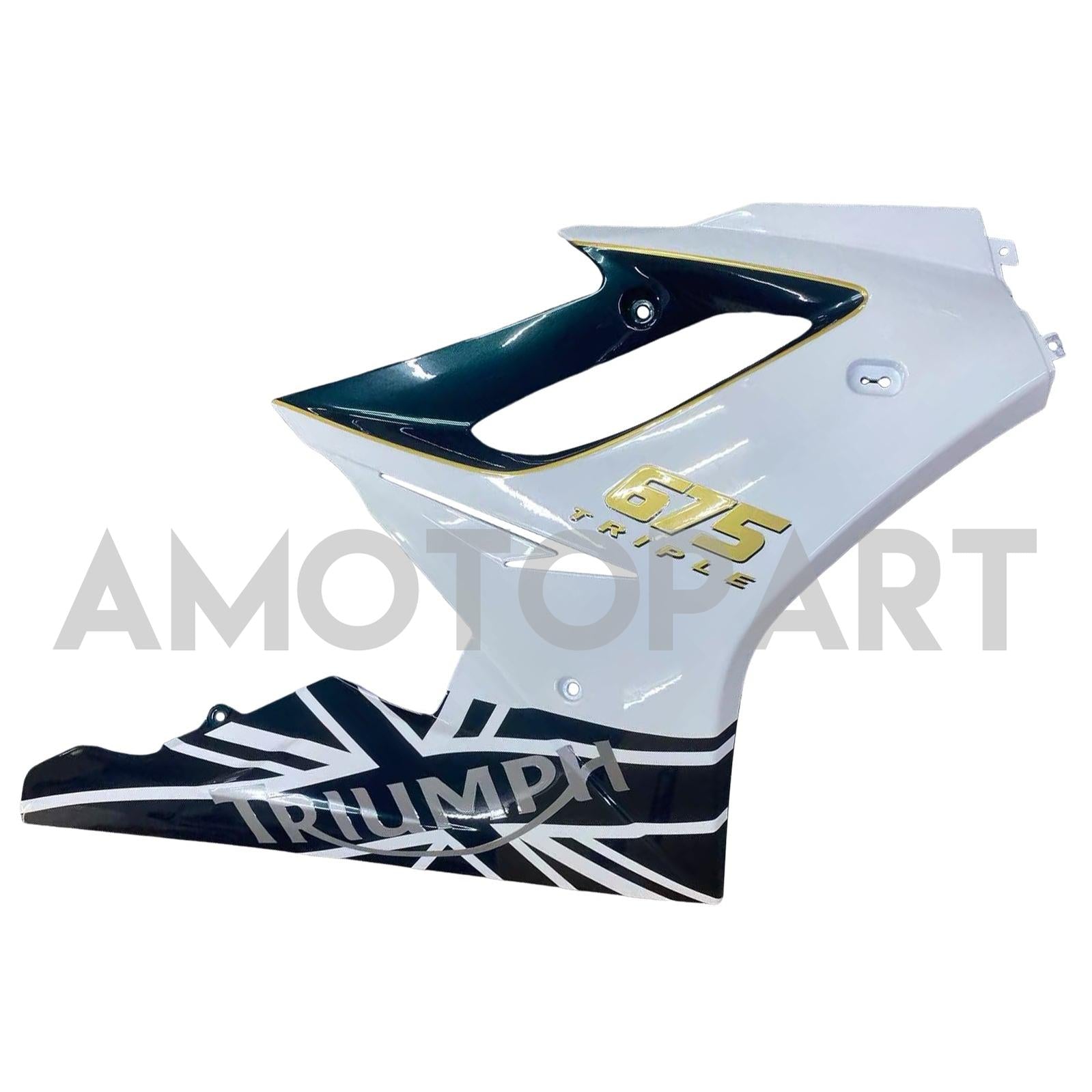 Amotopart 2006-2008 Triumph Daytona 675 Black & White Style1 Fairing Kit