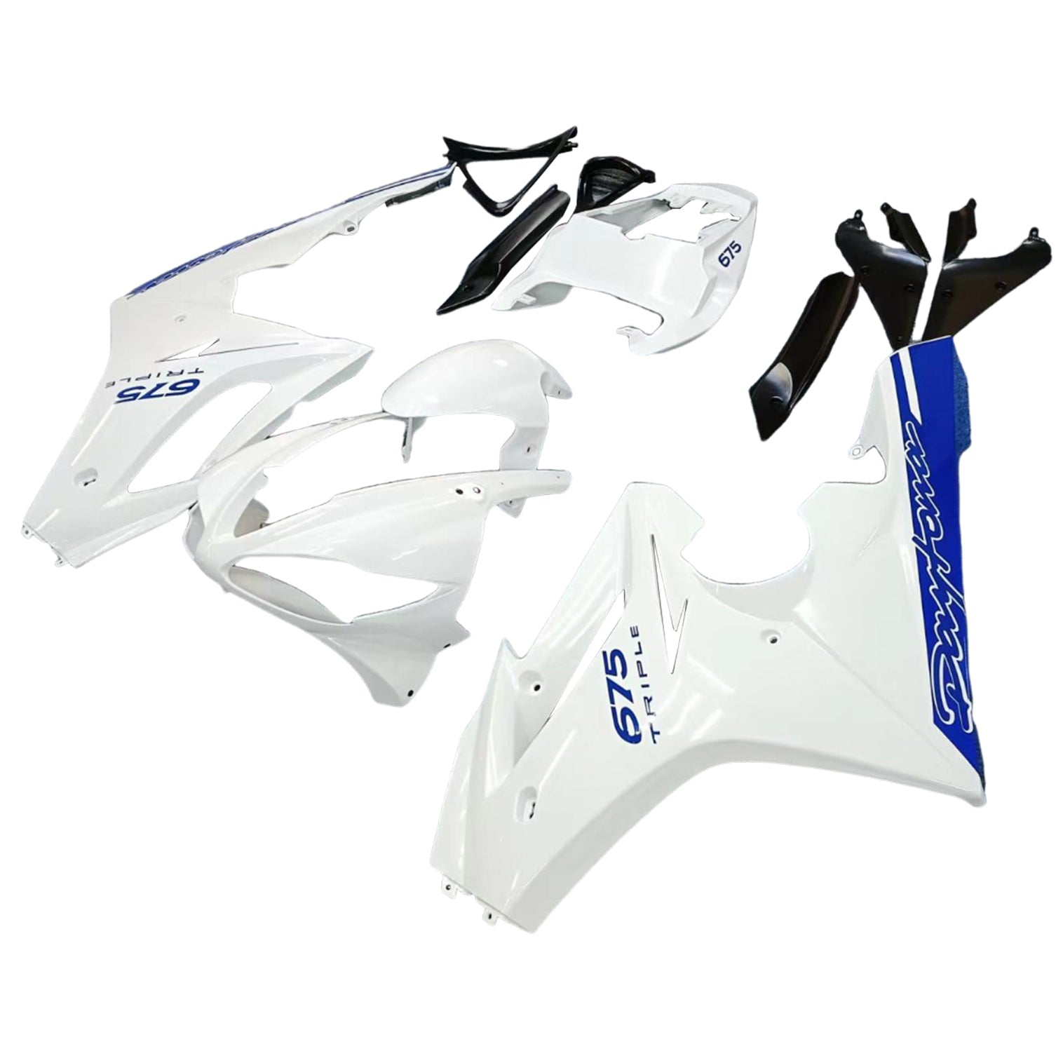 Amotopart 2009-2012 Kit carenatura bianca Triumph Daytona 675