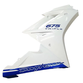 Amotopart 2009-2012 Triumph Daytona 675 Fairing White&Blue Kit