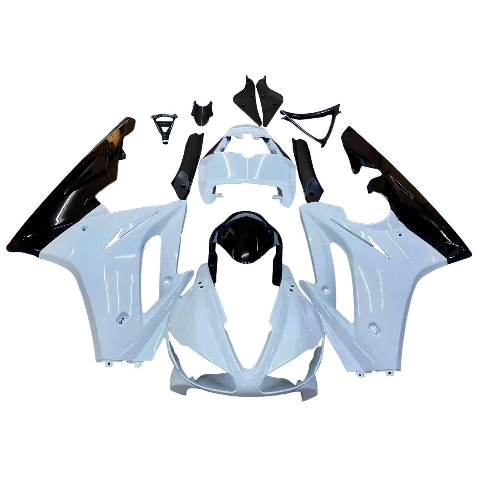 Amotopart 2009-2012 Triumph Daytona 675 Fairing White Kit
