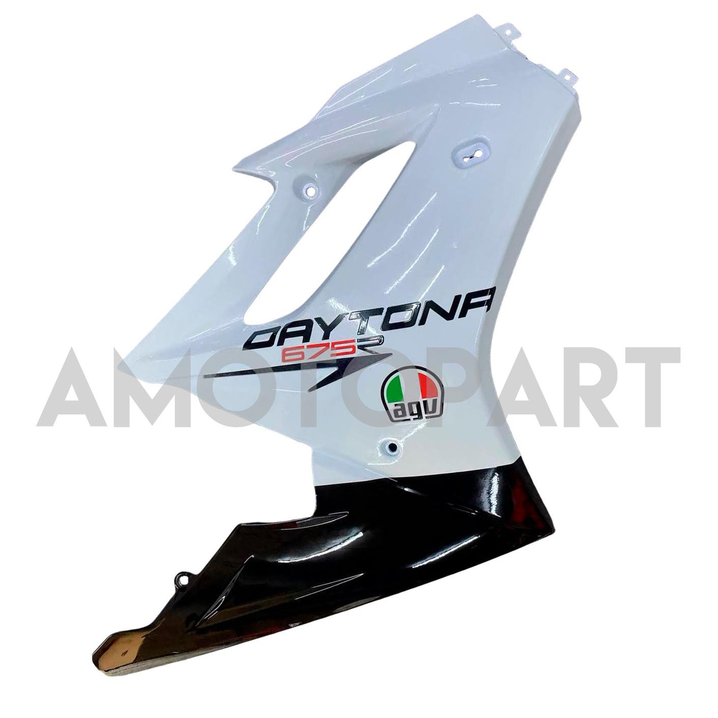 Amotopart 2009-2012 Triumph Daytona 675 Fairing White Kit