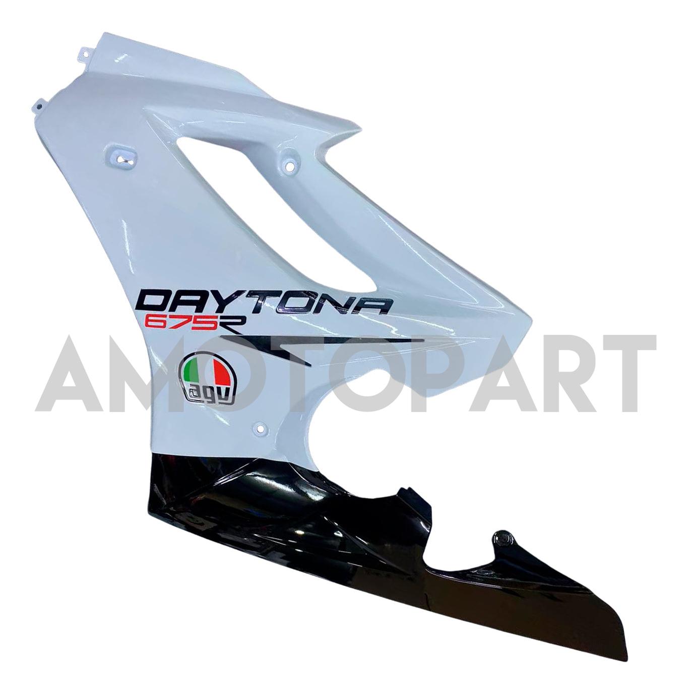 Amotopart 2009-2012 Triumph Daytona 675 Fairing White Kit