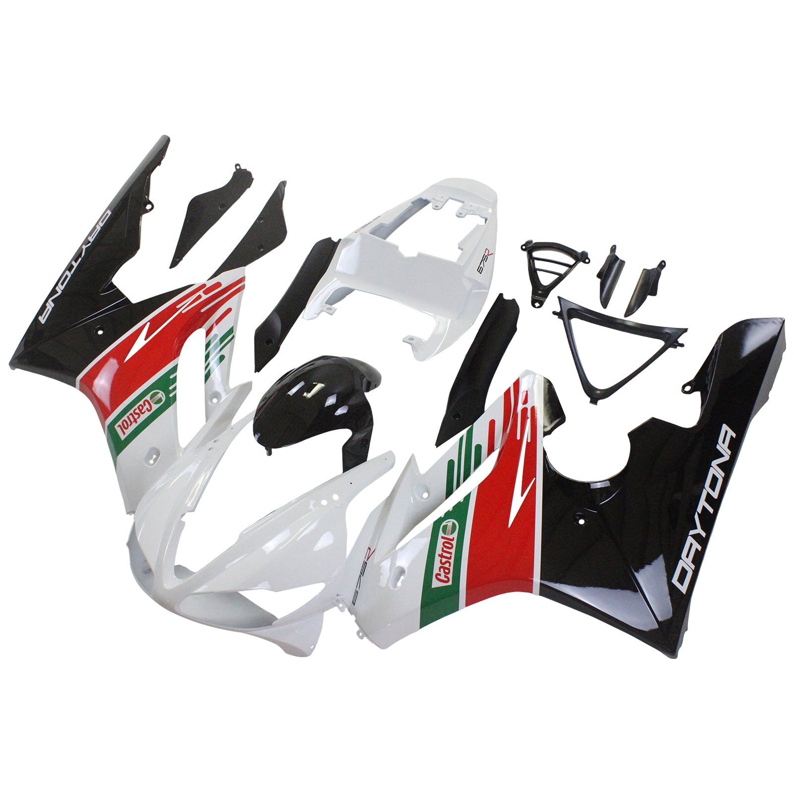 Amotopart 2009-2012 Triumph Daytona 675 Red&Green Fairing Kit